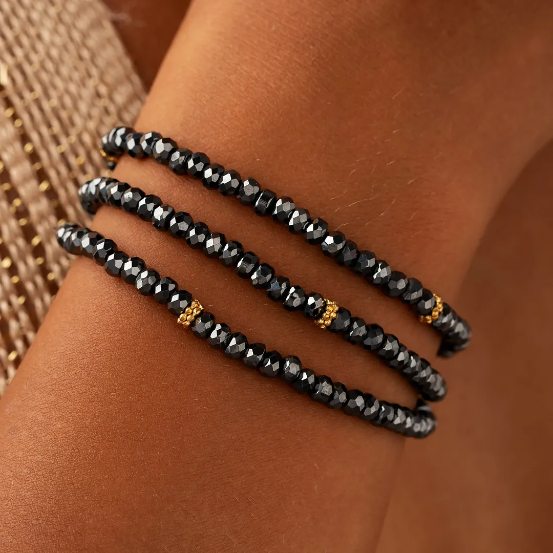 Eternal Strength Black Onyx Infinity Wrap Bracelet - Image 2