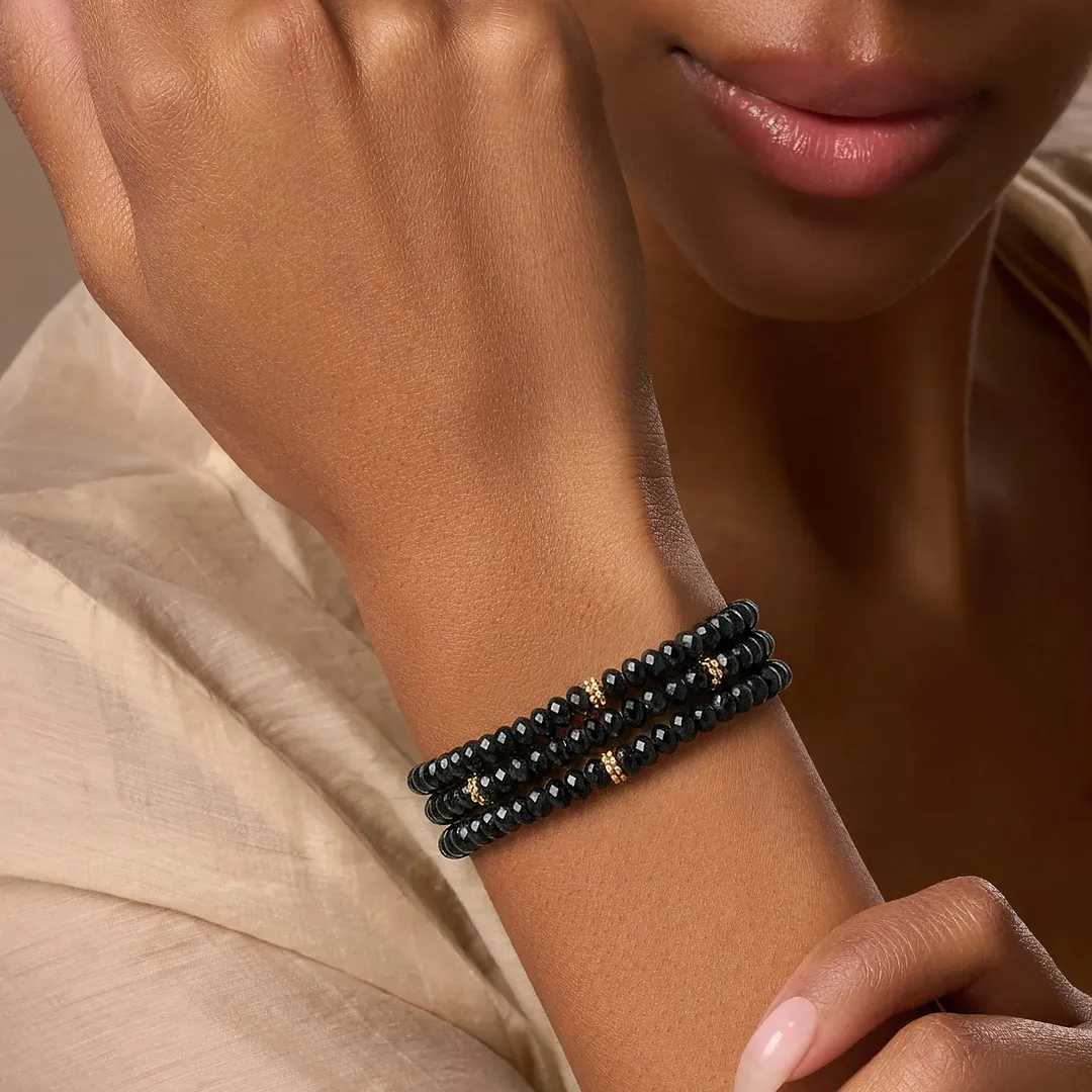 Eternal Strength Black Onyx Infinity Wrap Bracelet - Image 5