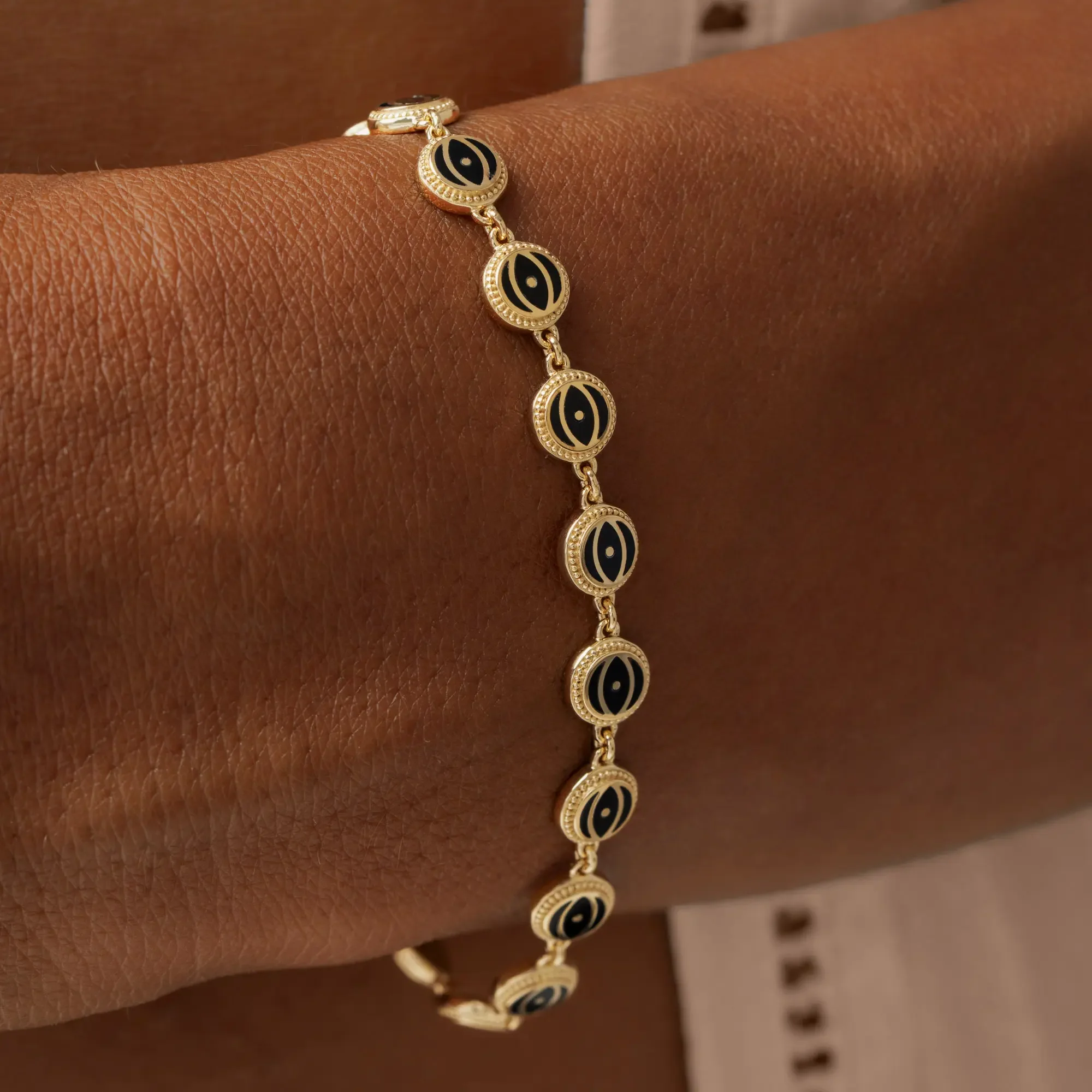 Ethereal Guard Evil Eye Onyx Bracelet - Image 2