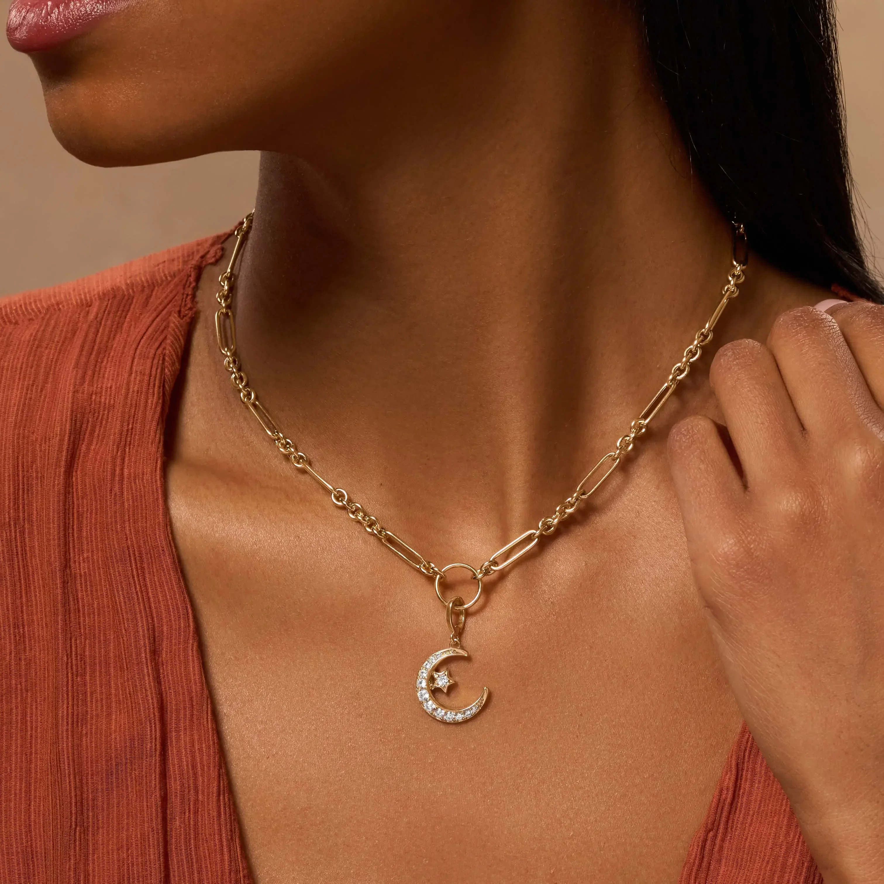 Ethereal Visions Moon & Star Gold Charm - Image 2