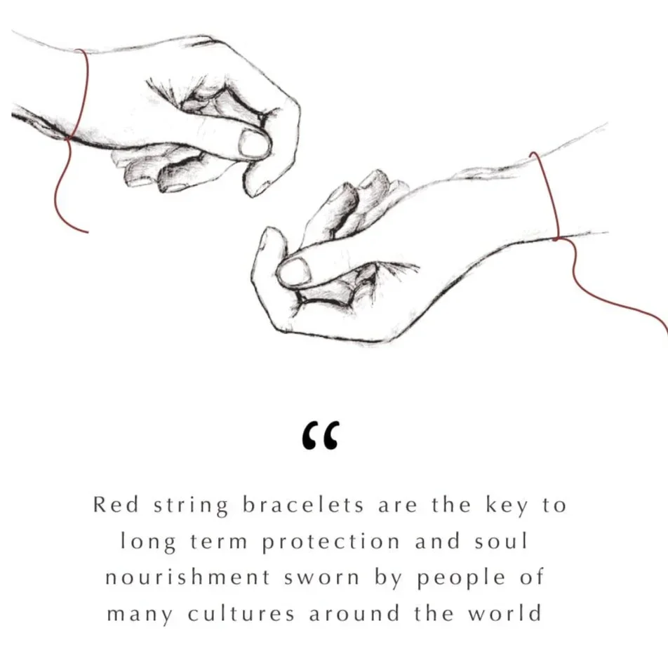 Expression of Love Red String Hamsa Heart Bracelet - Image 4