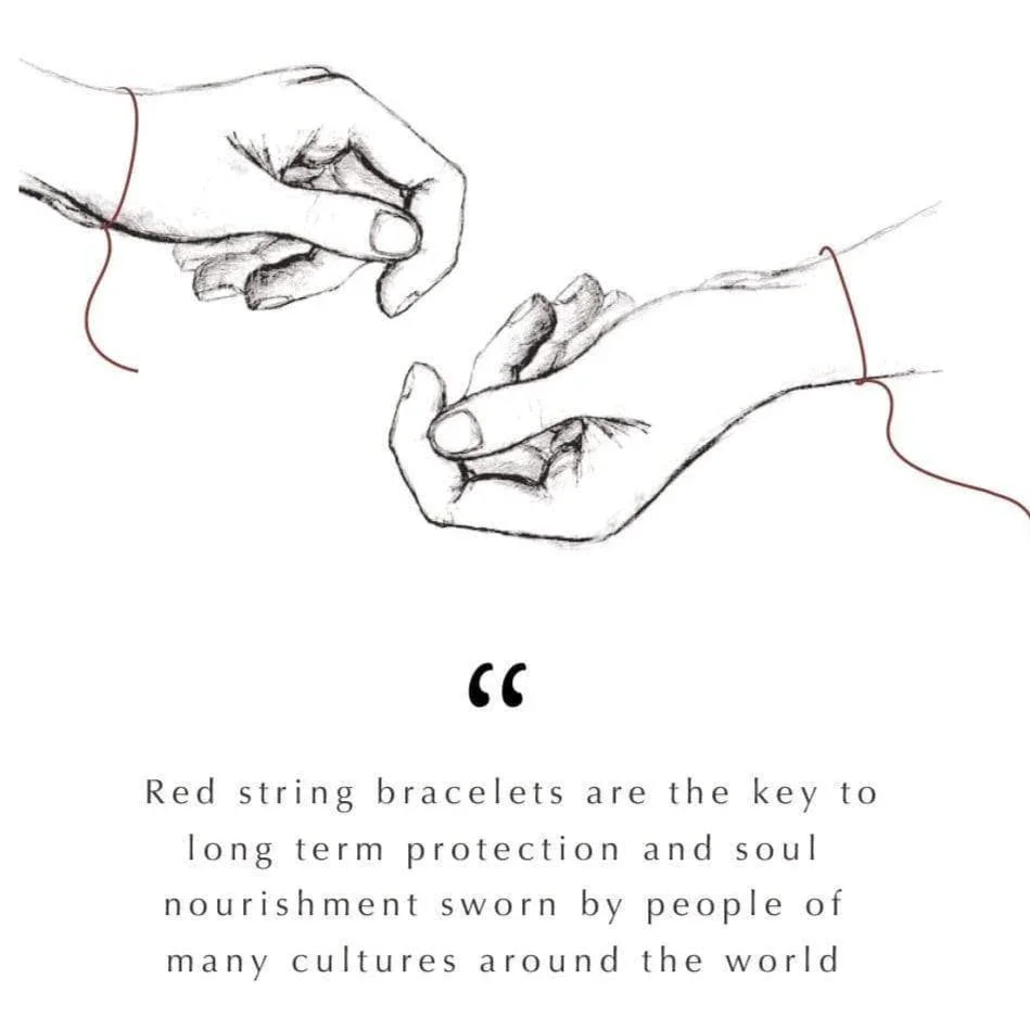 Exuberant Optimism - Red String Chain Hamsa Bracelet - Image 5