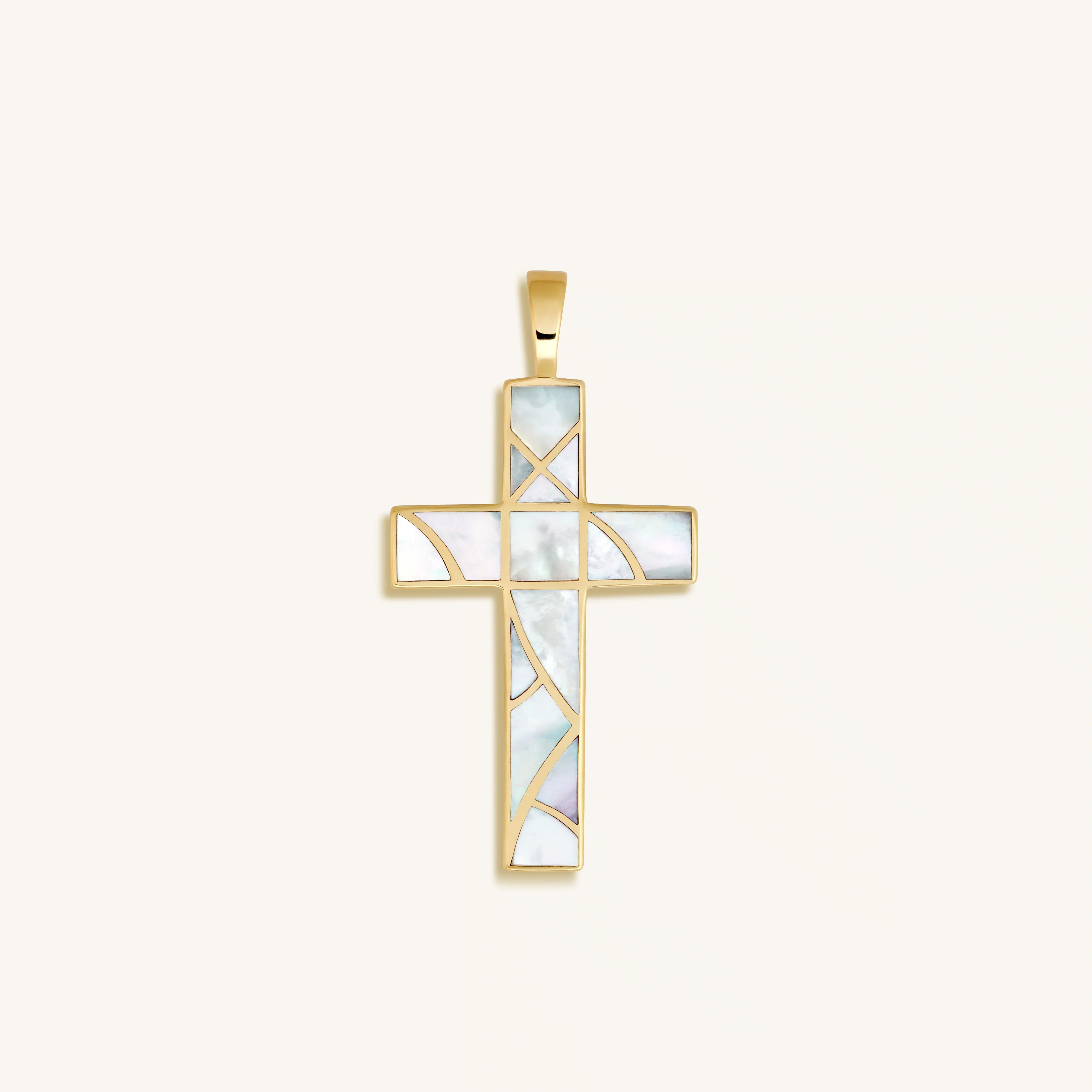 Faithful Abundance Cross Mother of Pearl Charm