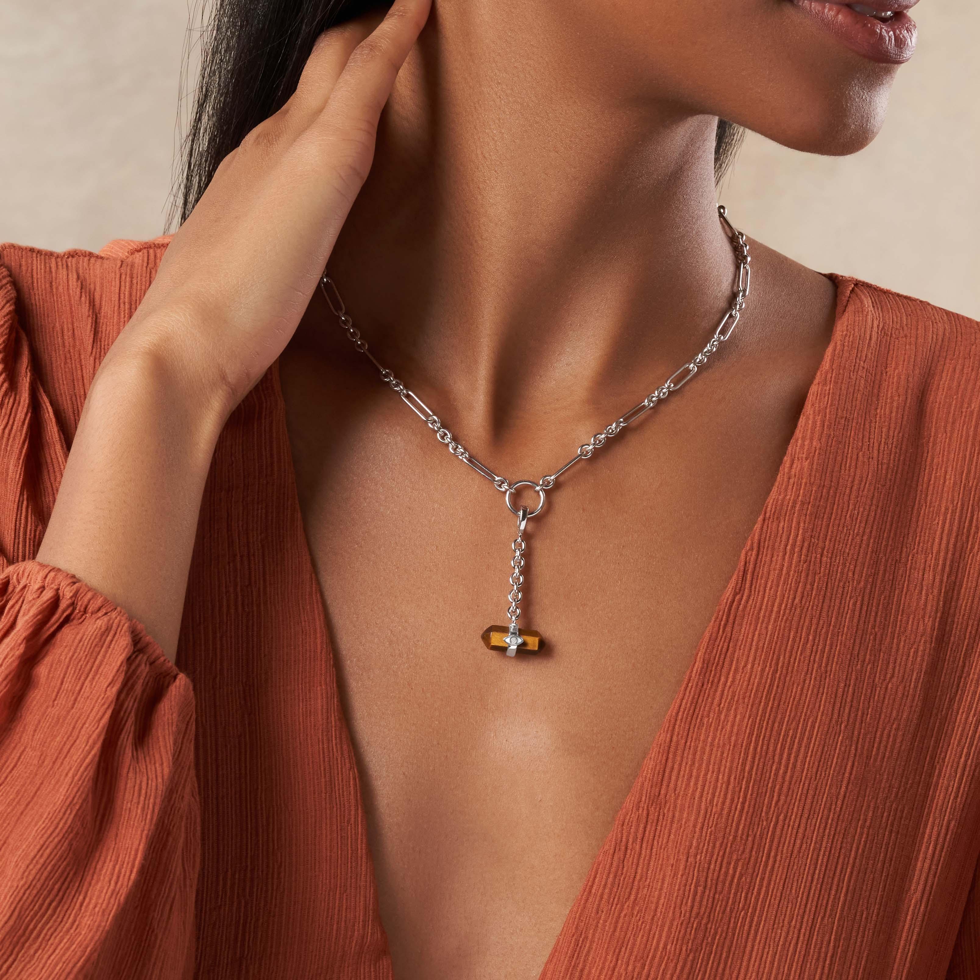 Fearless Intuition - Tiger’s Eye Double Pointer Charm - Image 2
