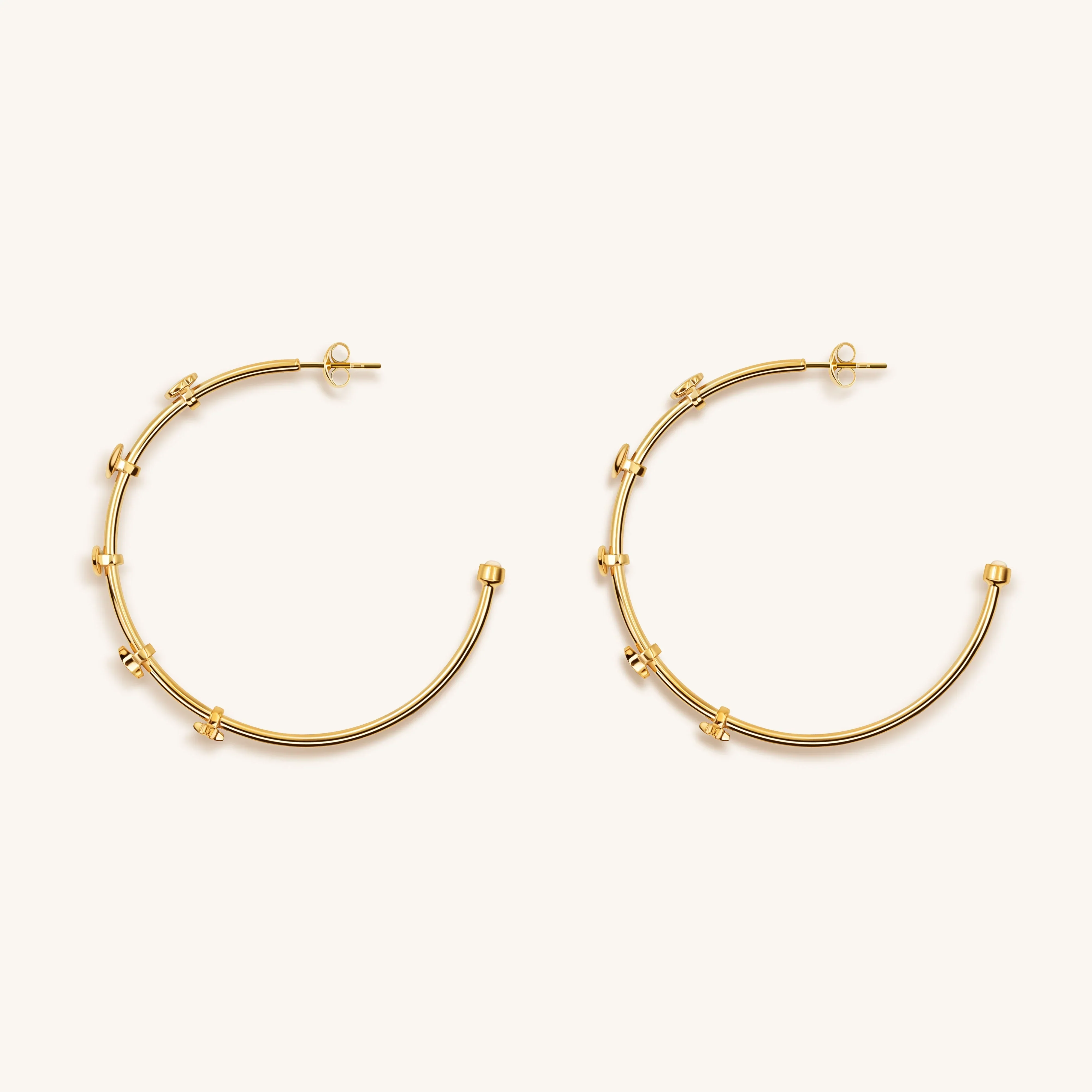 Feminine Spirituality - Multi Symbol Hoop Earrings - Image 4