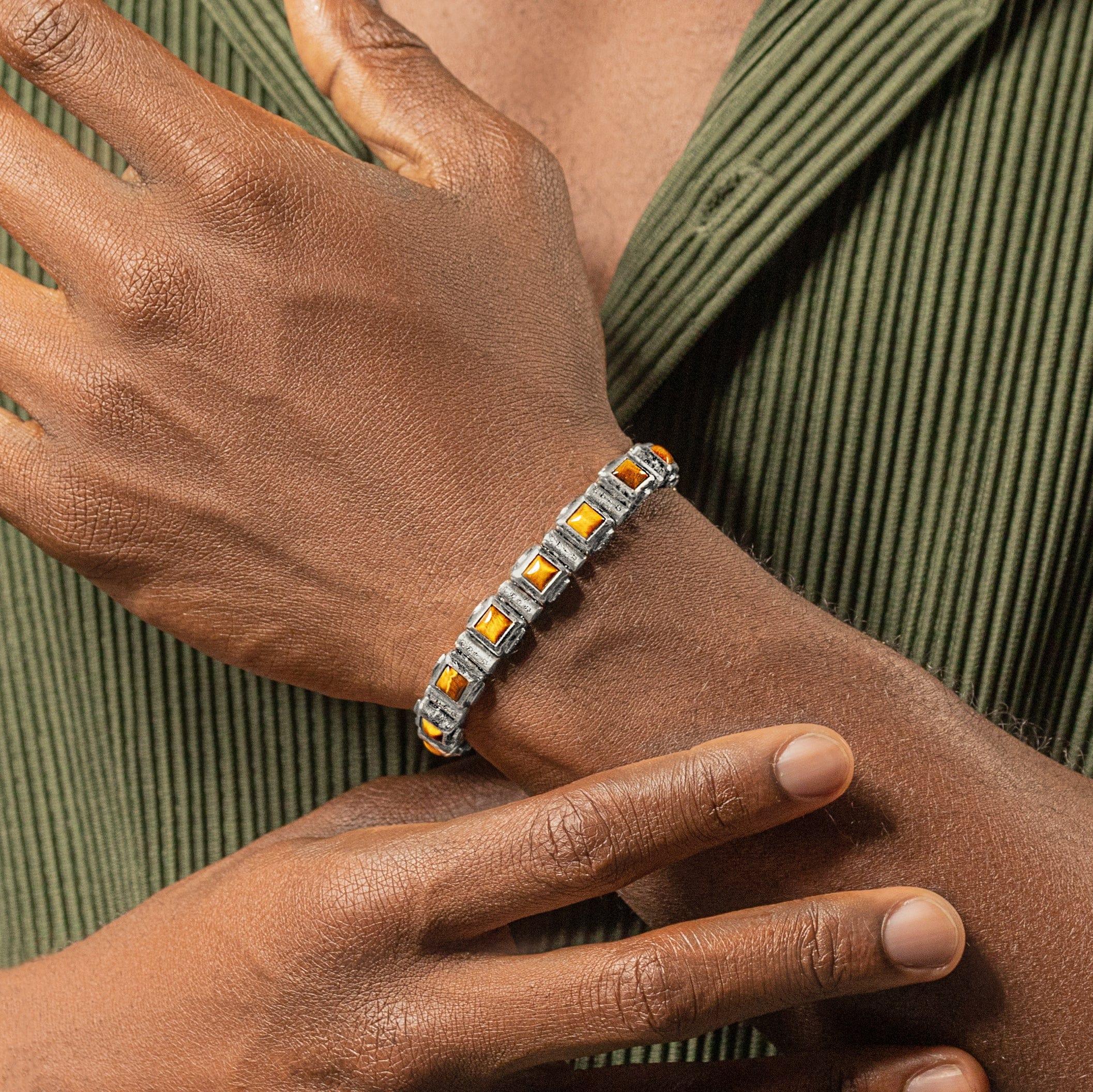 Fierce Bravery - Tiger's Eye Mantra Bracelet - Image 2