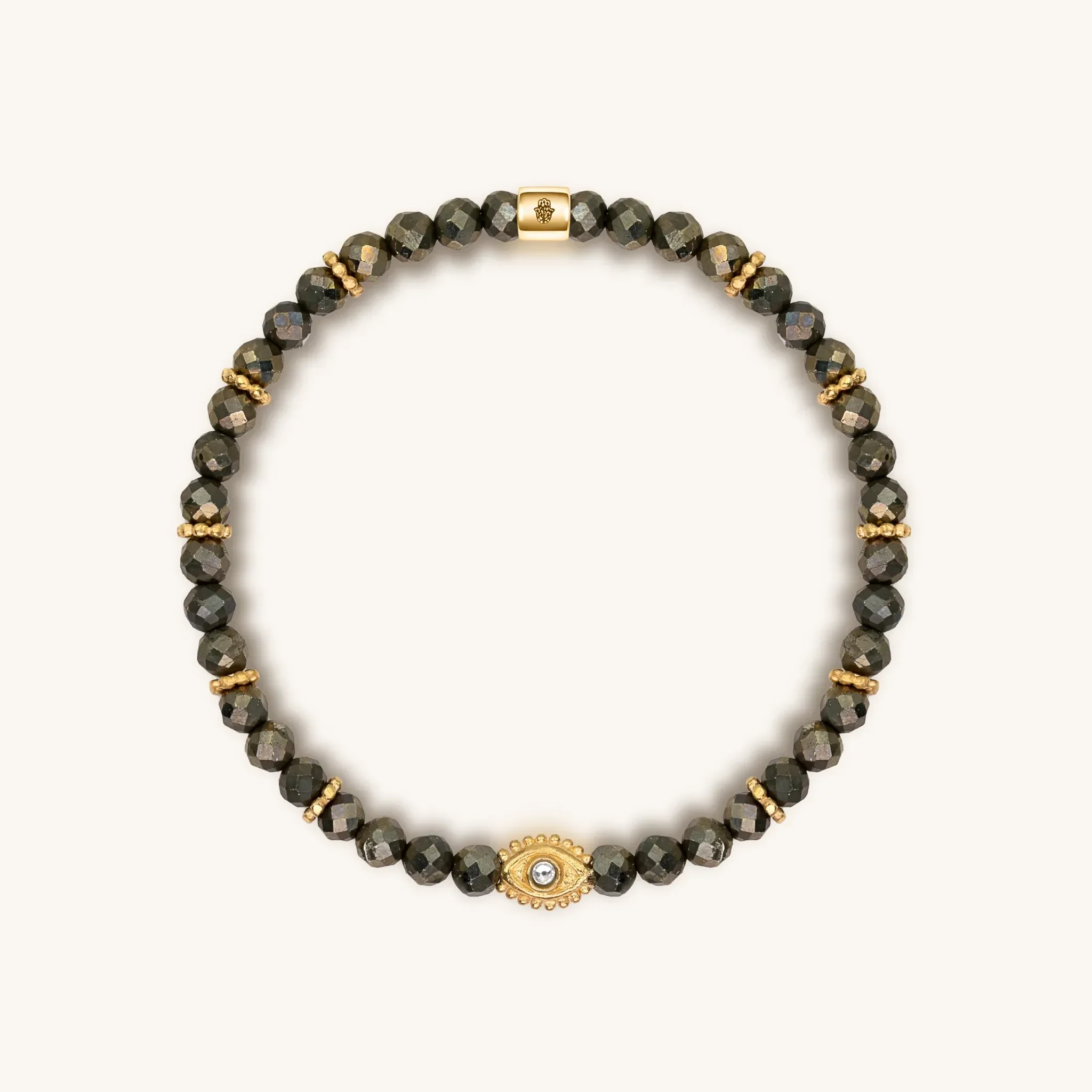 Fierce Spirit - Tiger's Eye Labradorite Pyrite Triple Protection Bracelet Stack - Image 5