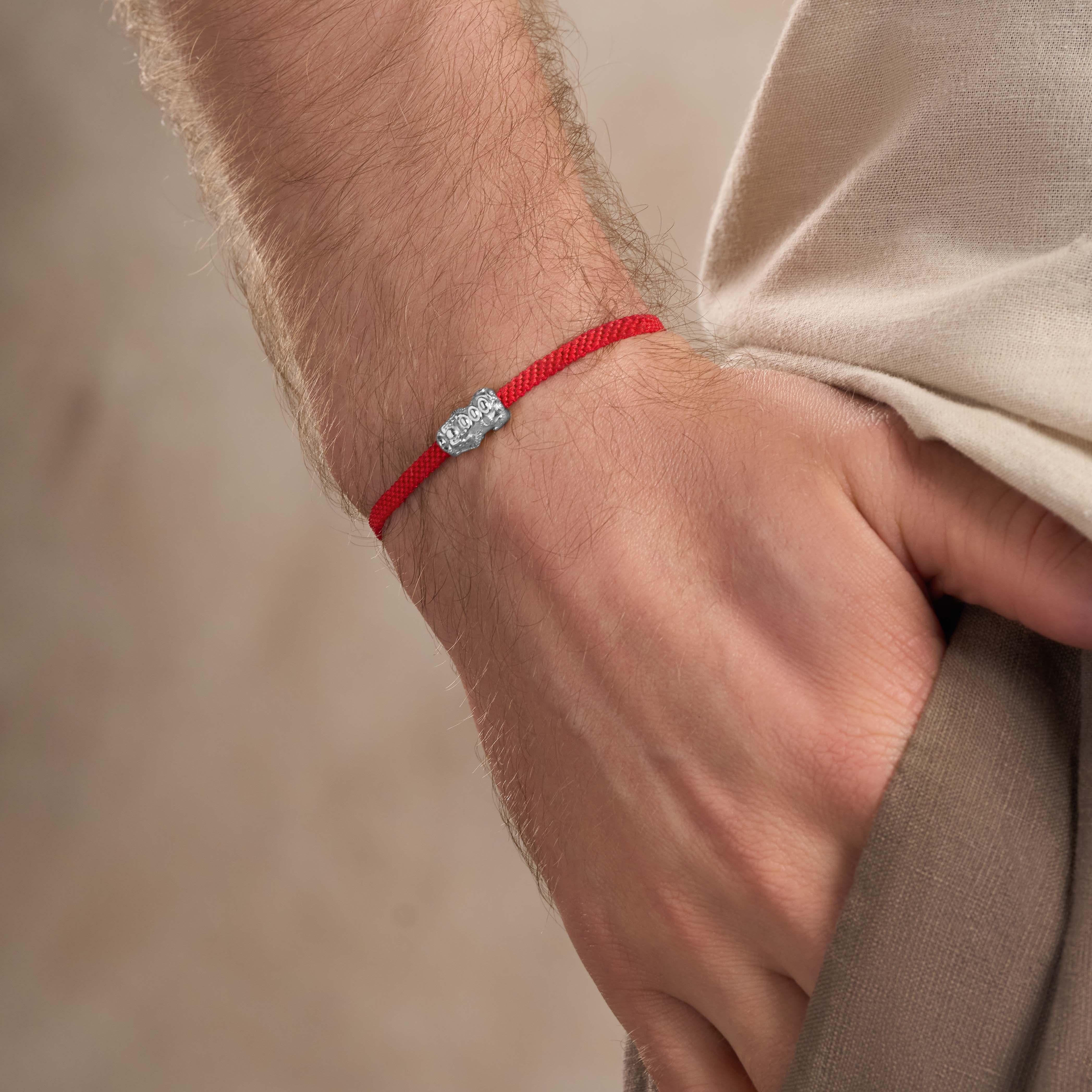 Fiery Determination Men's Red String Bracelet - Image 2