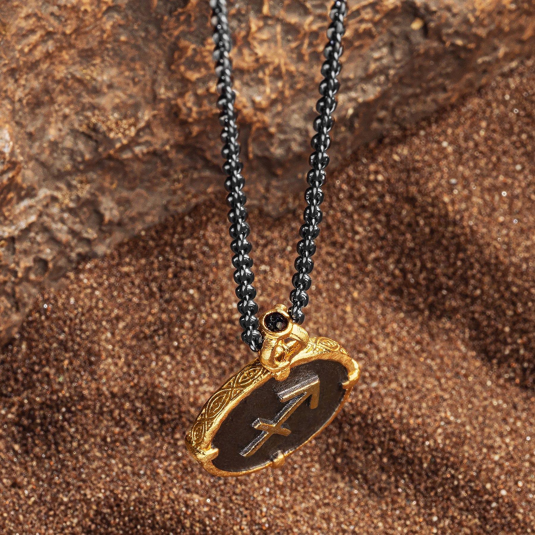 Fiery Optimism - Sagittarius Zodiac Onyx Necklace - Image 4