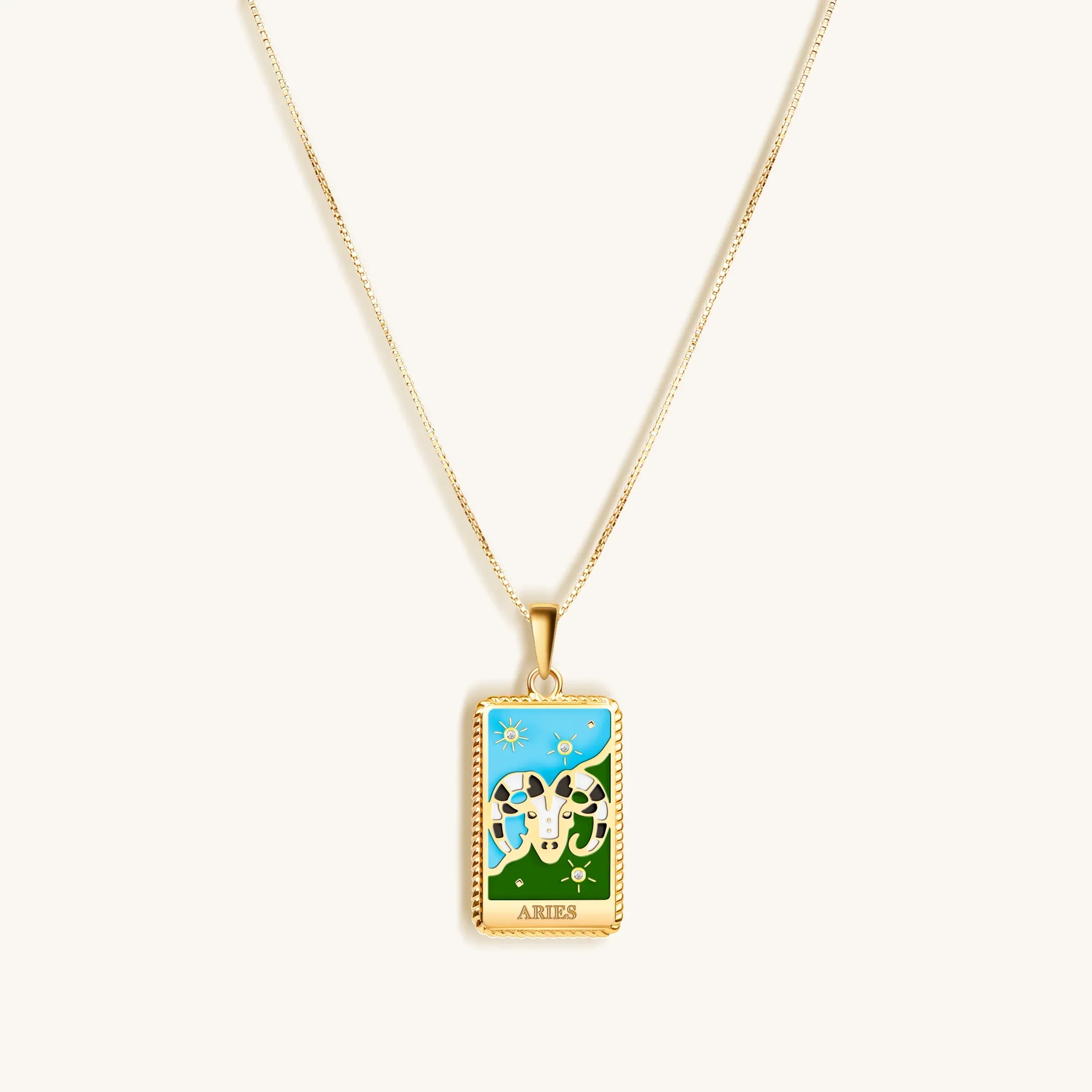 Fiery Soul - Aries Card Necklace - Image 3