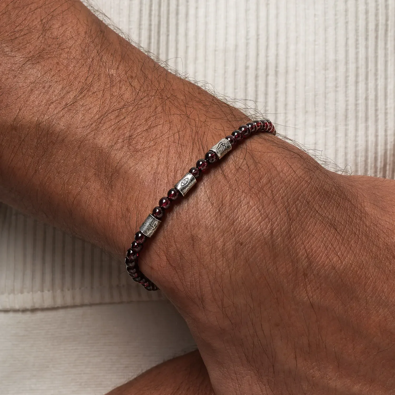 Fiery Spirit Multi-Symbol Garnet Bracelet - Image 2
