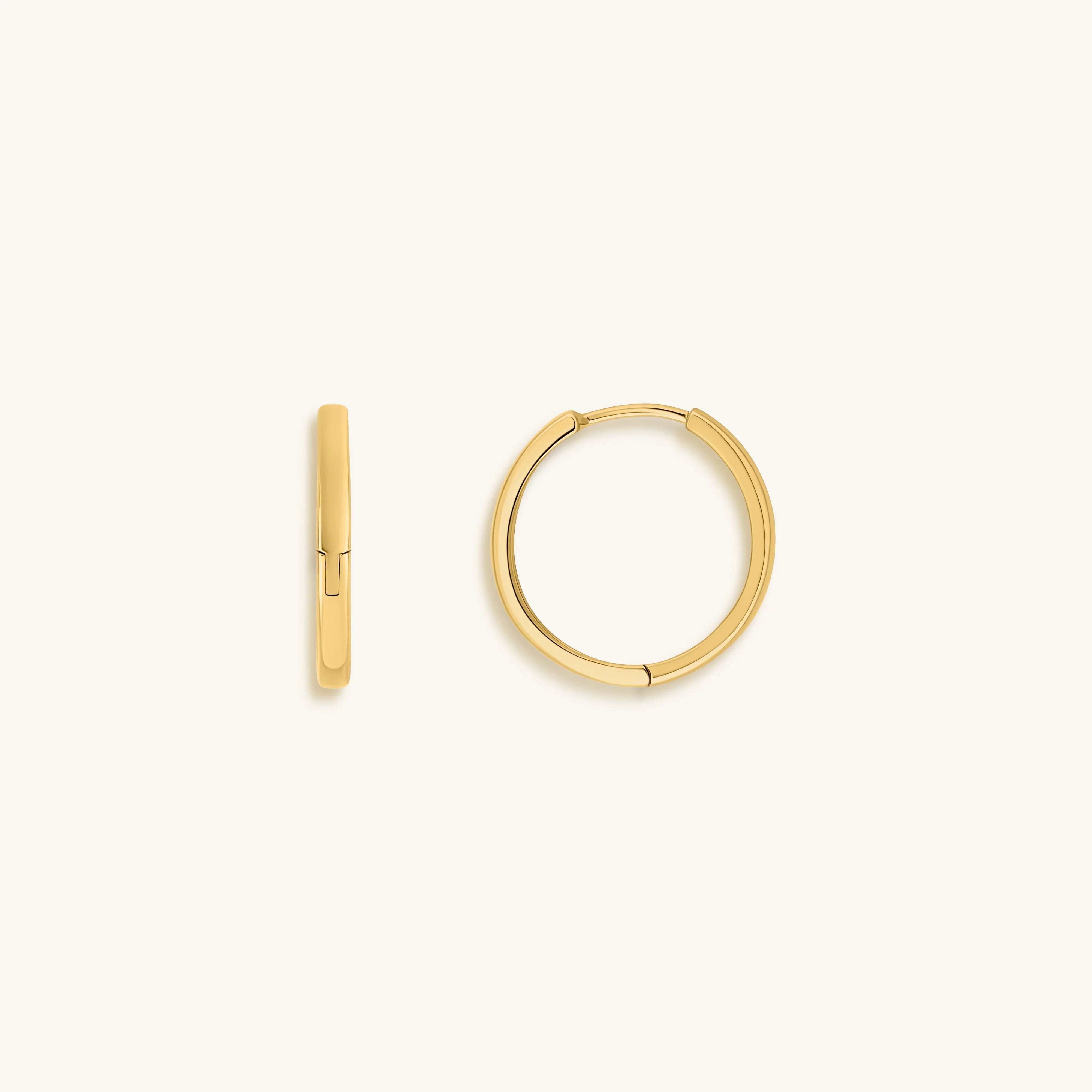Flow of Energy - Gold Hoop Earrings - Image 3