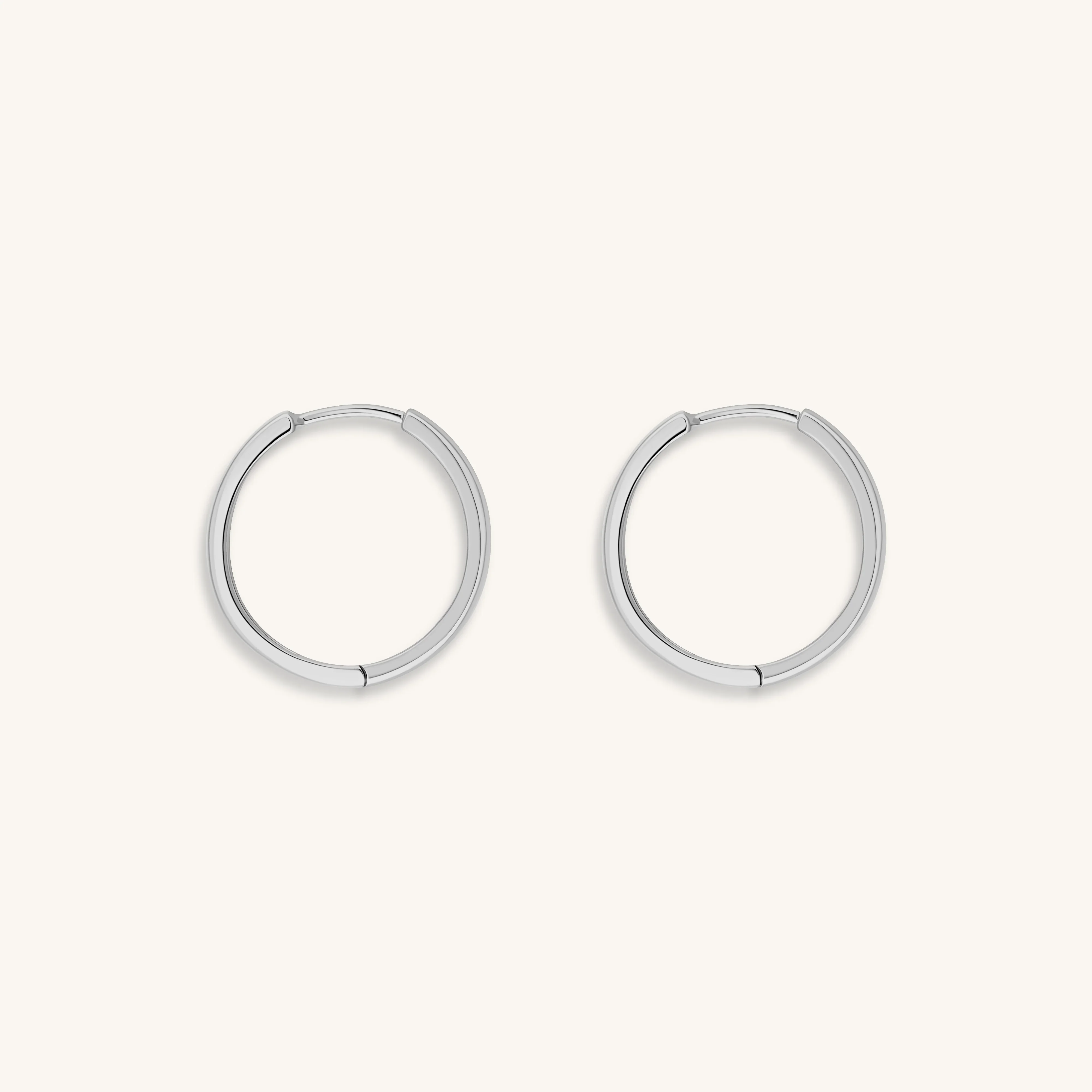 Flow of Energy - Silver Hoop Earrings