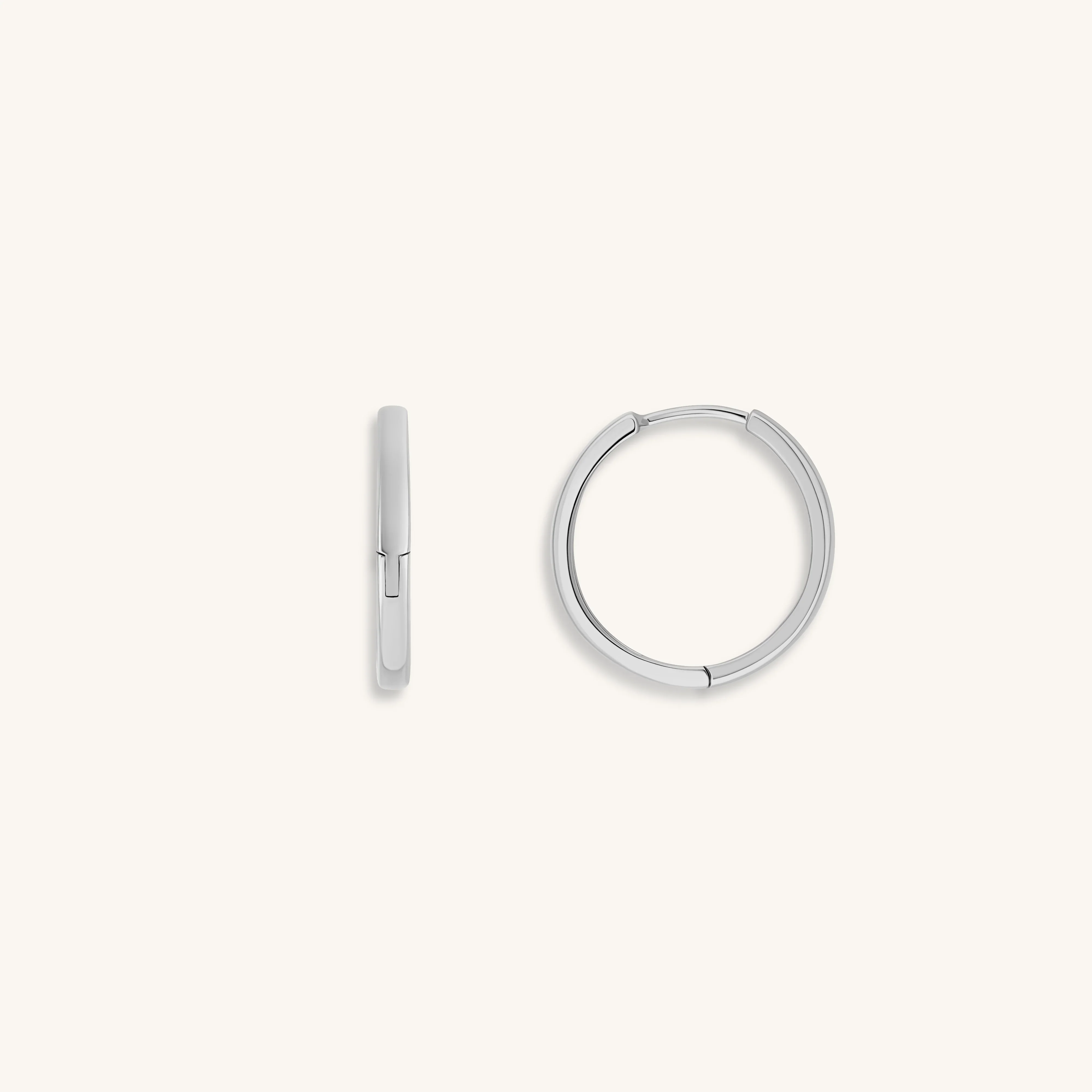 Flow of Energy - Silver Hoop Earrings - Image 4
