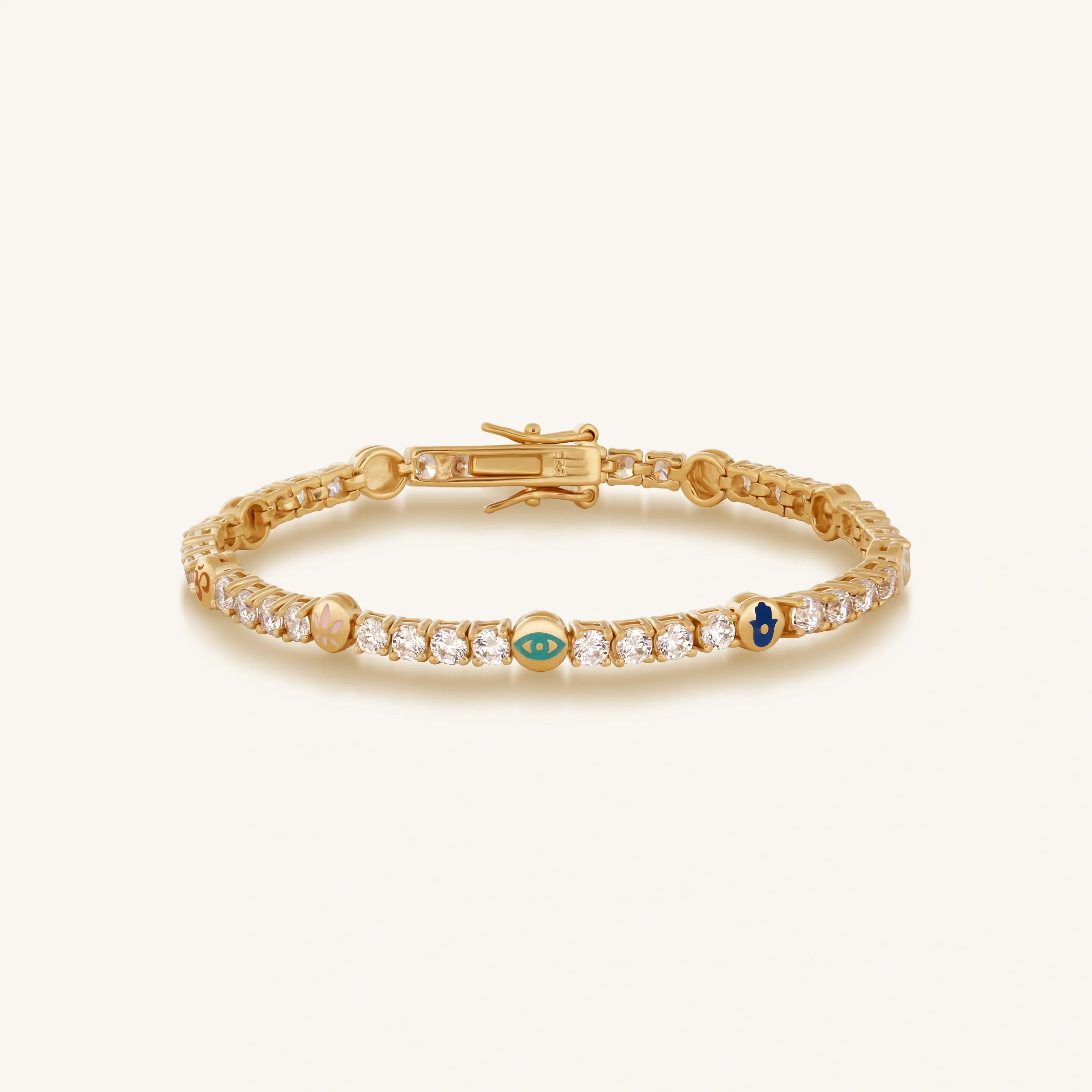 Fortuitous Traveler Multi-Symbol Tennis Bracelet