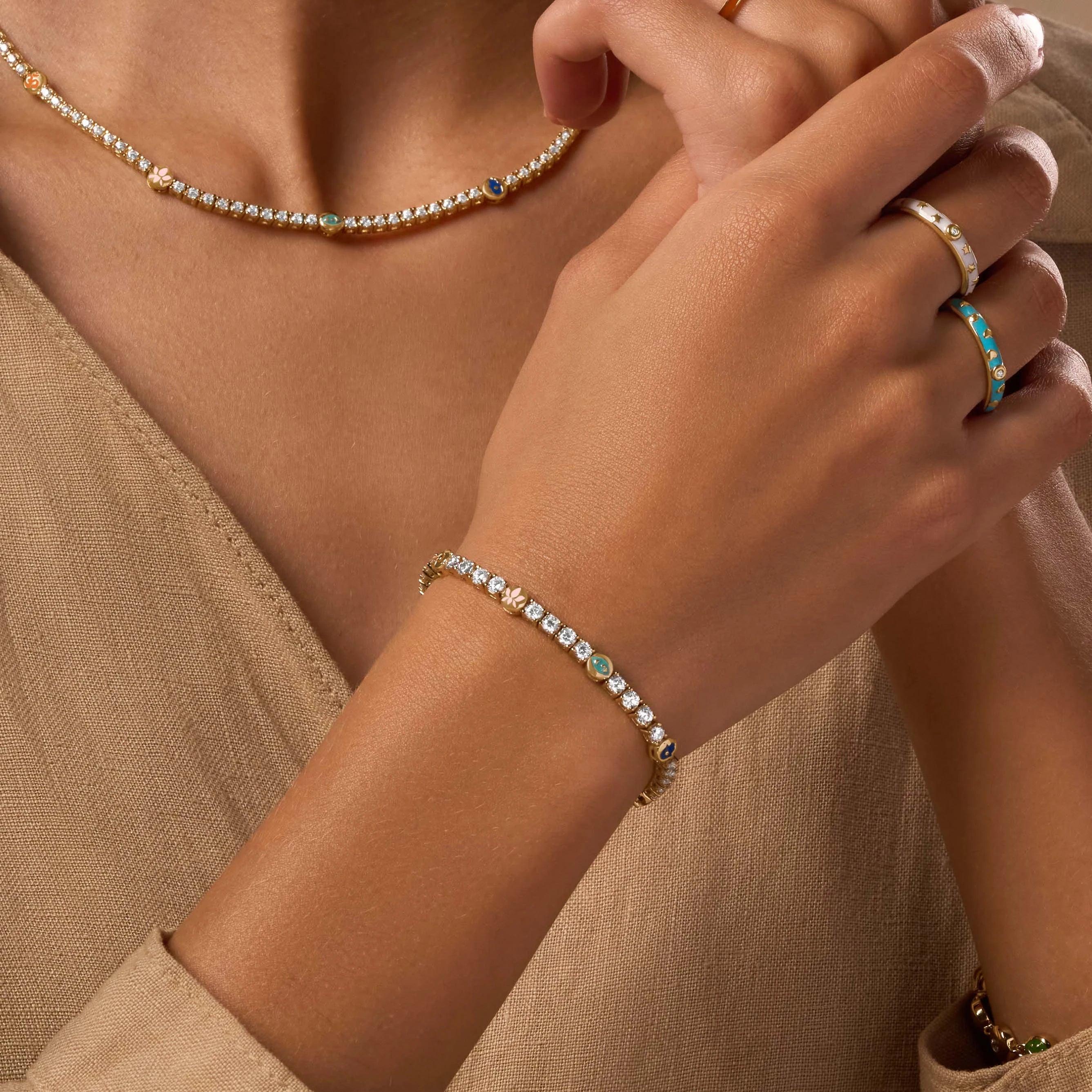 Fortuitous Traveler Multi-Symbol Tennis Bracelet - Image 2