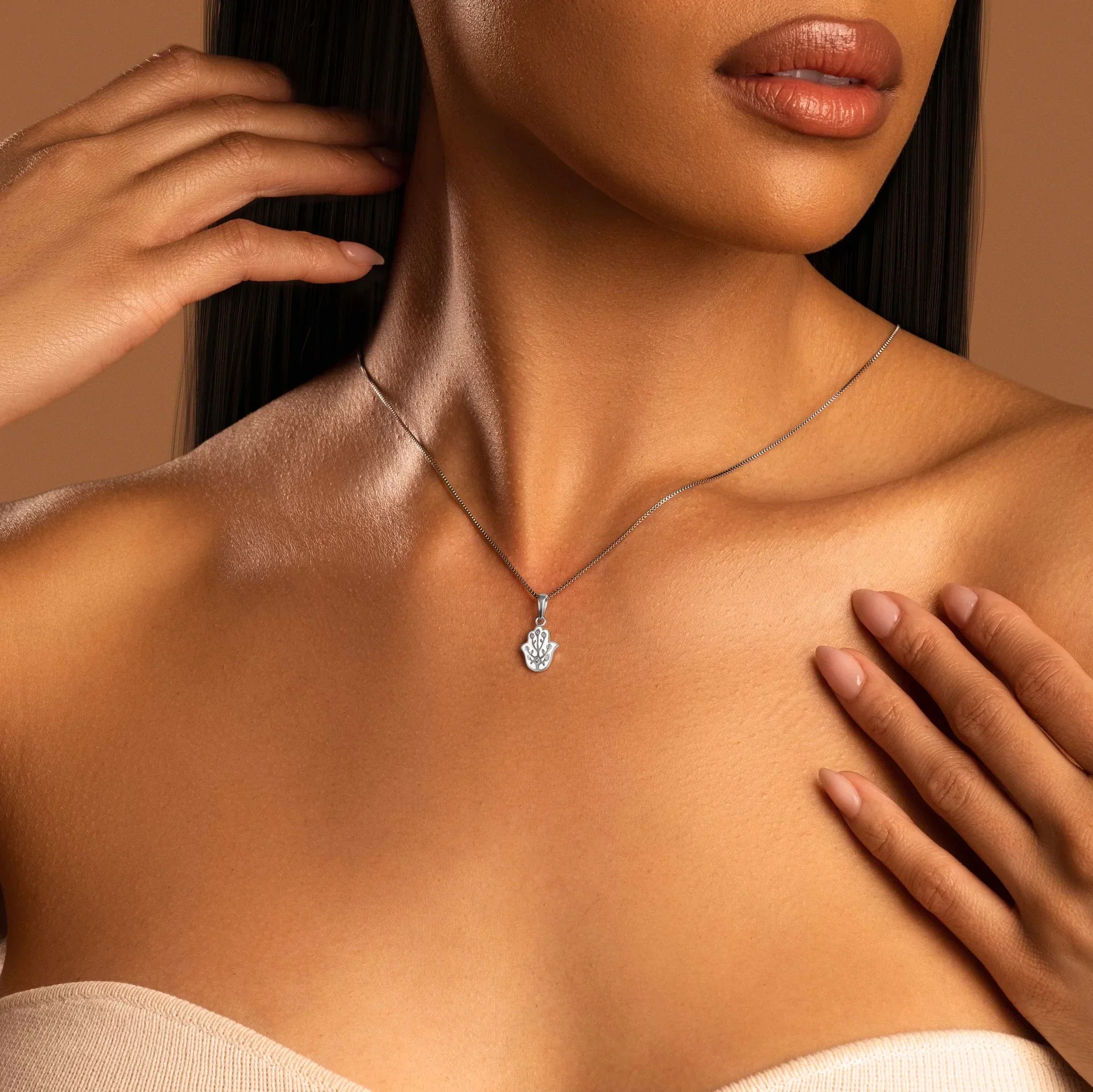 Fortunate Protection - Hamsa Charm Necklace - Image 2