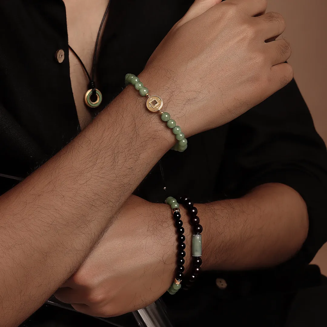 Fortune’s Guard Jade Lucky Charm Bracelet - Image 3