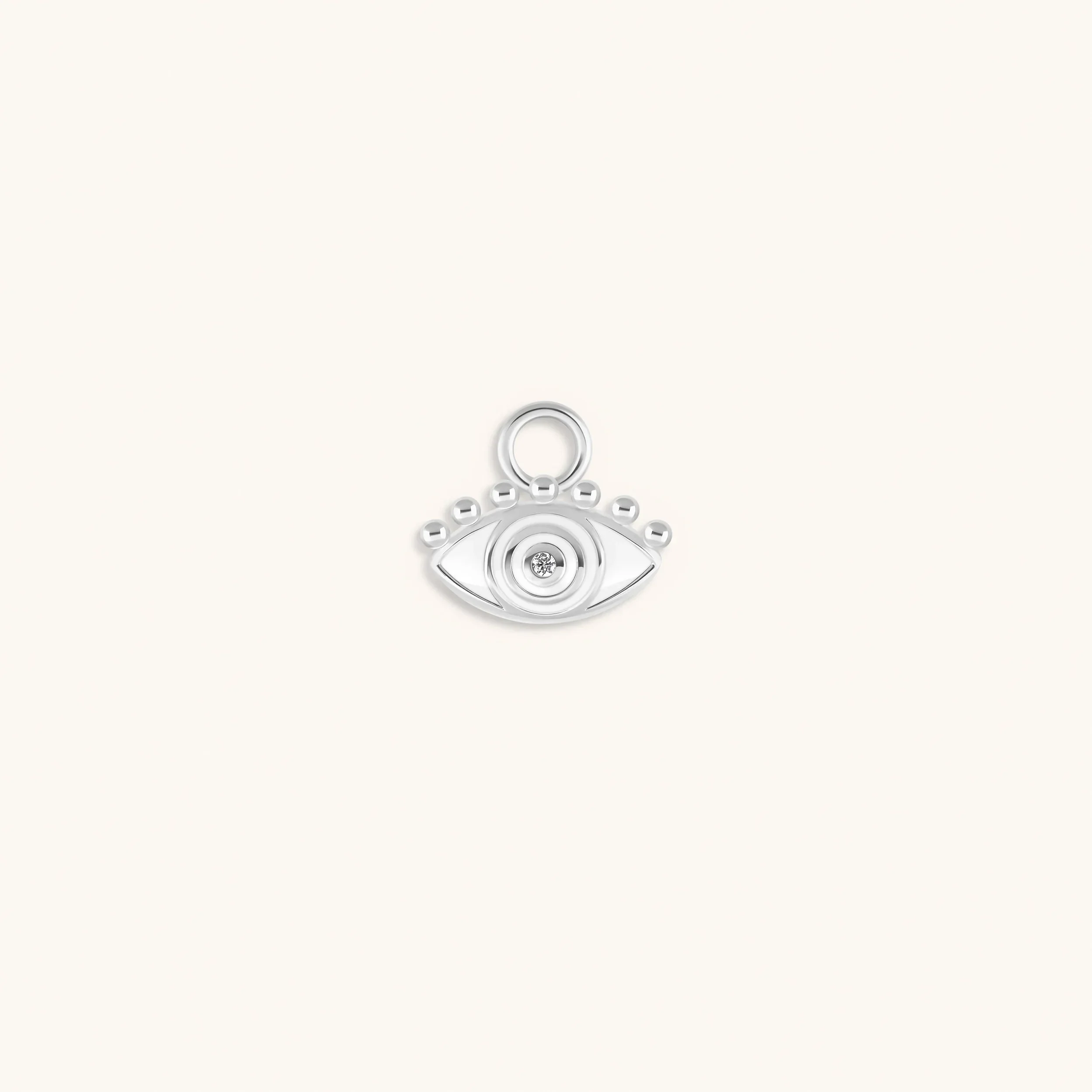 Fortune's Shield - Silver Evil Eye Earring Charm