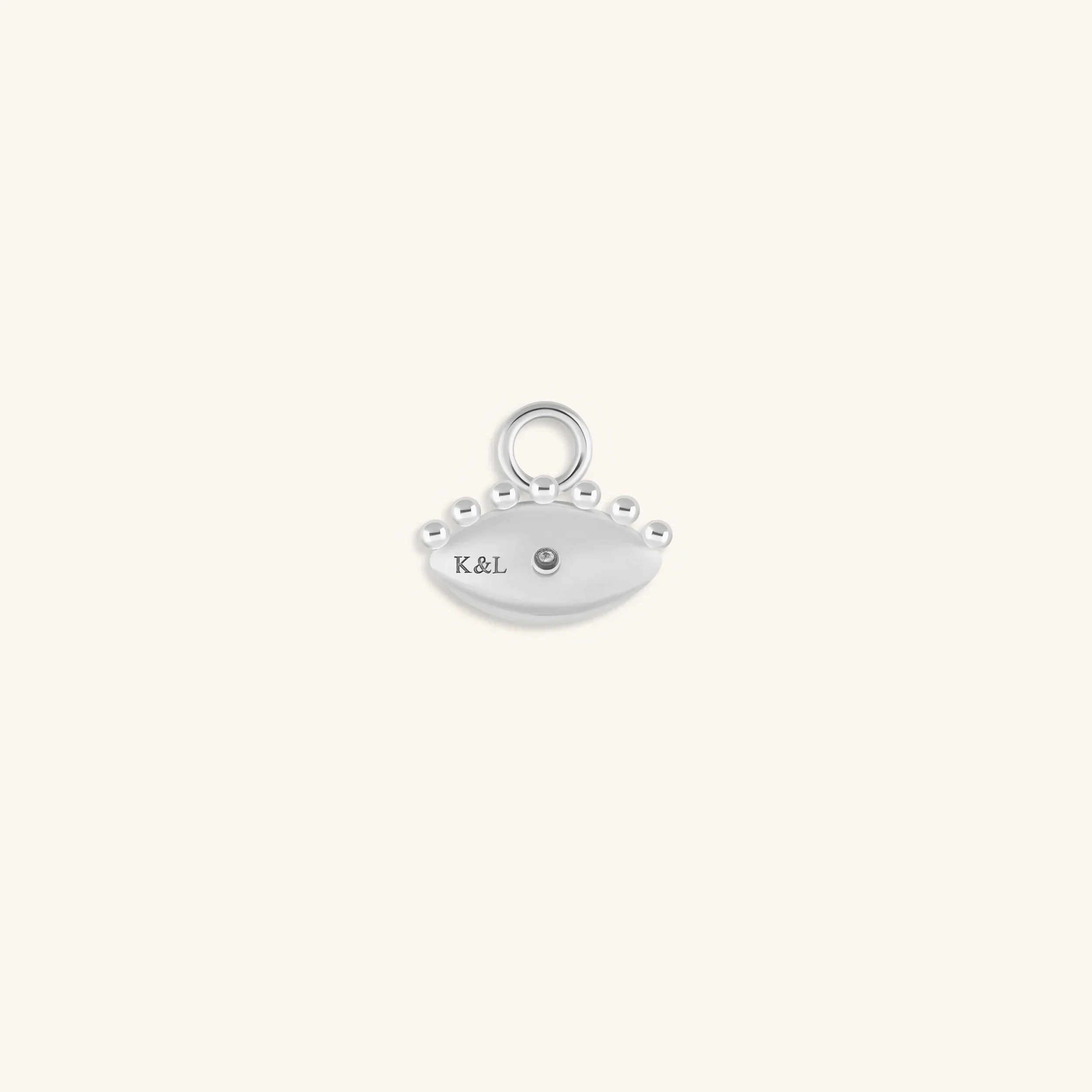 Fortune's Shield - Silver Evil Eye Earring Charm - Image 3