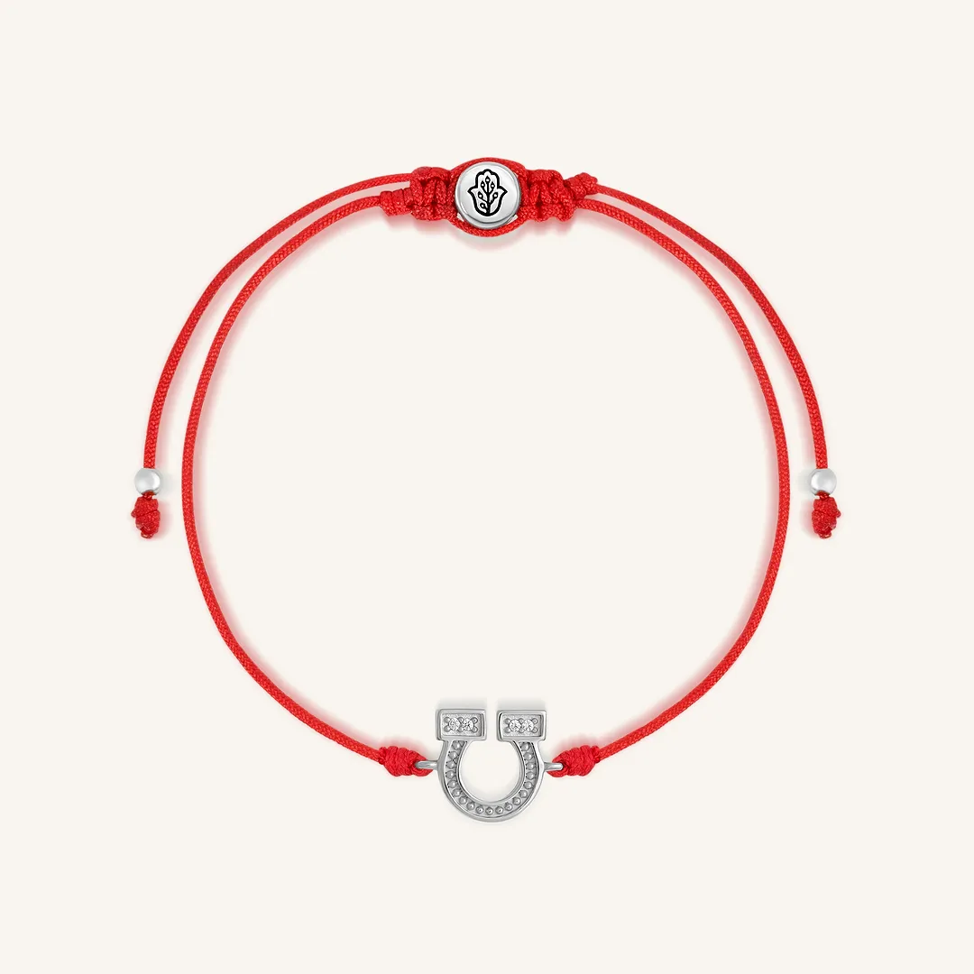 Fortune Thread Horseshoe Red String Bracelet - Image 2