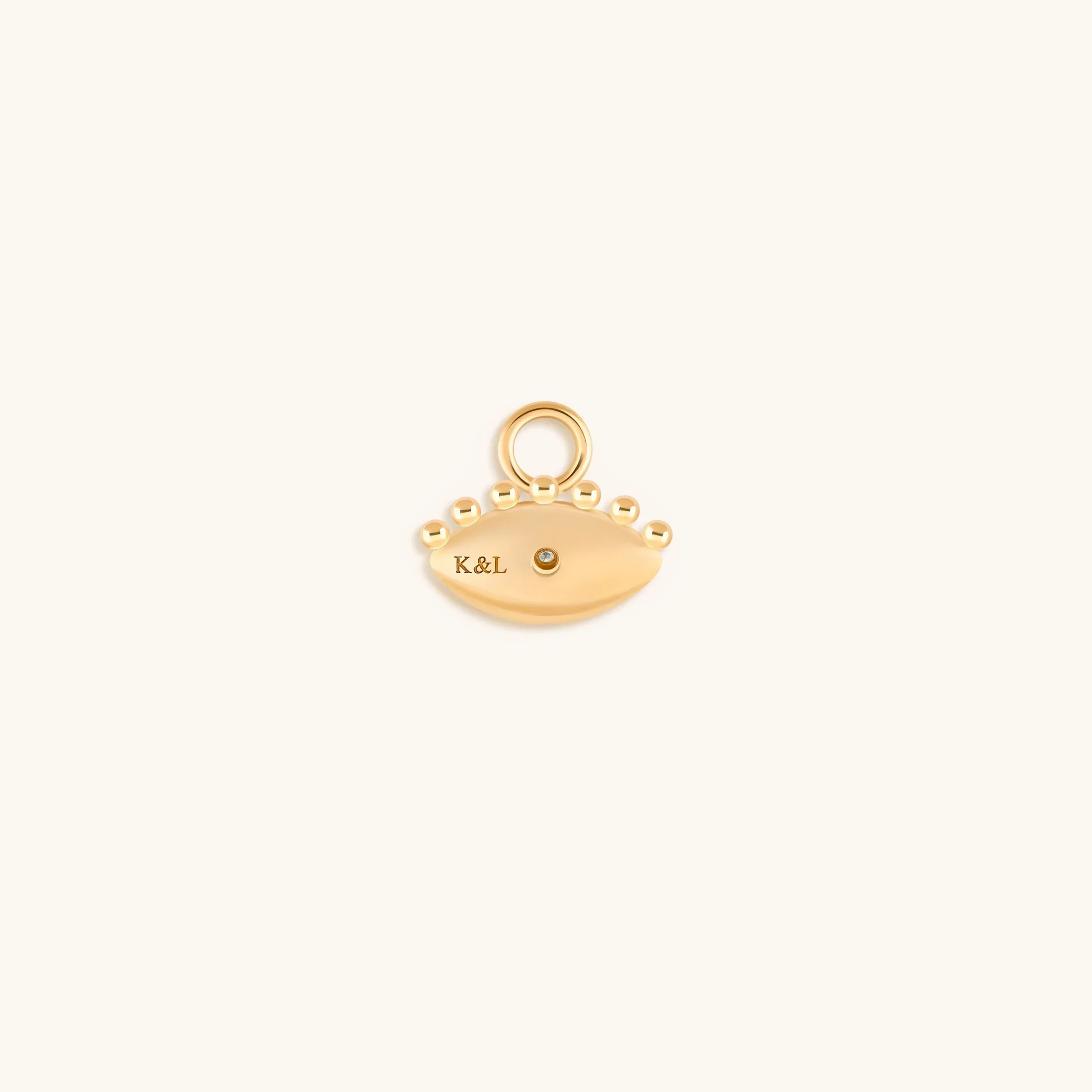 Fortune's Shield - Gold Evil Eye Earring Charm - Image 2