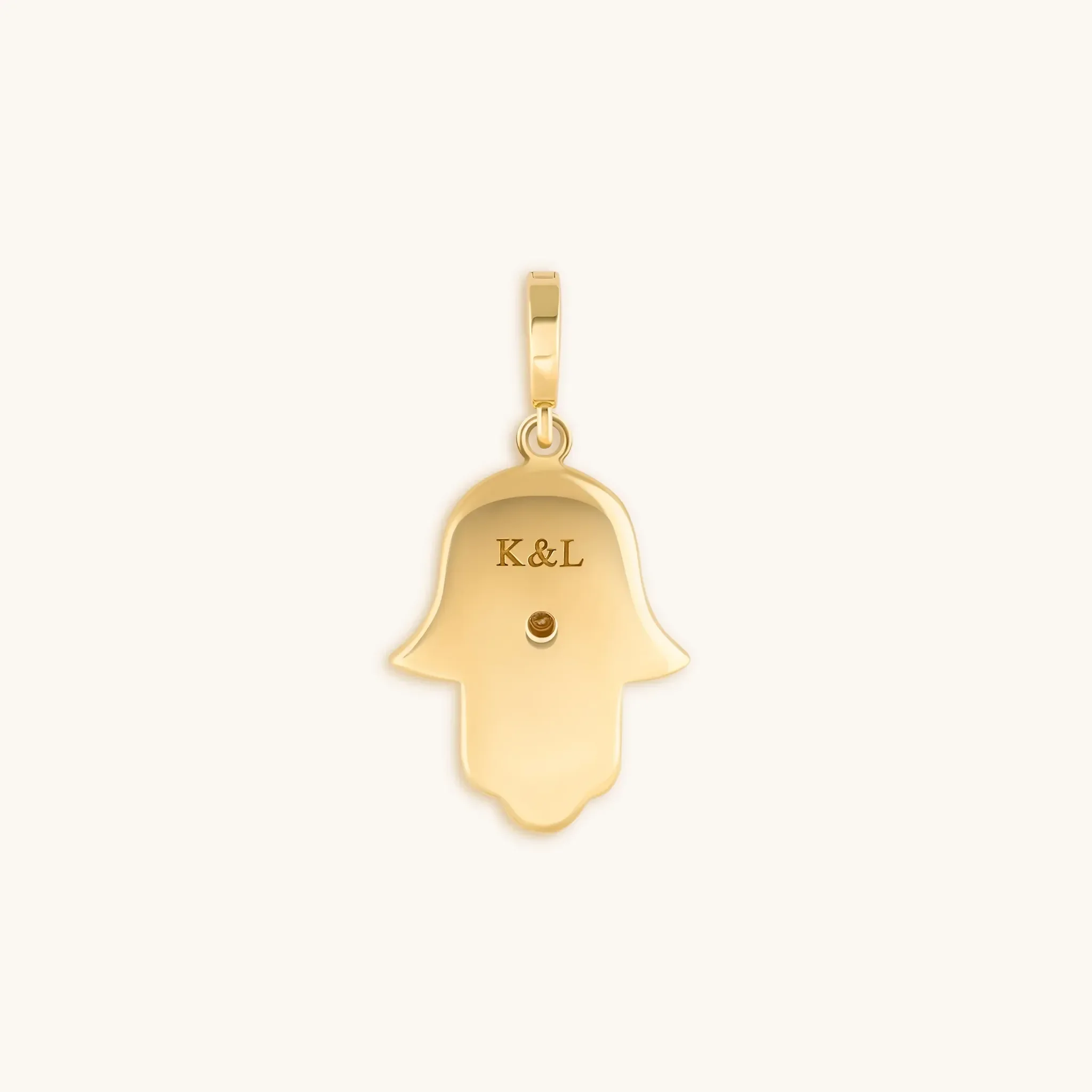 Glory & Grace - Gold Patterned Hamsa Charm - Image 3