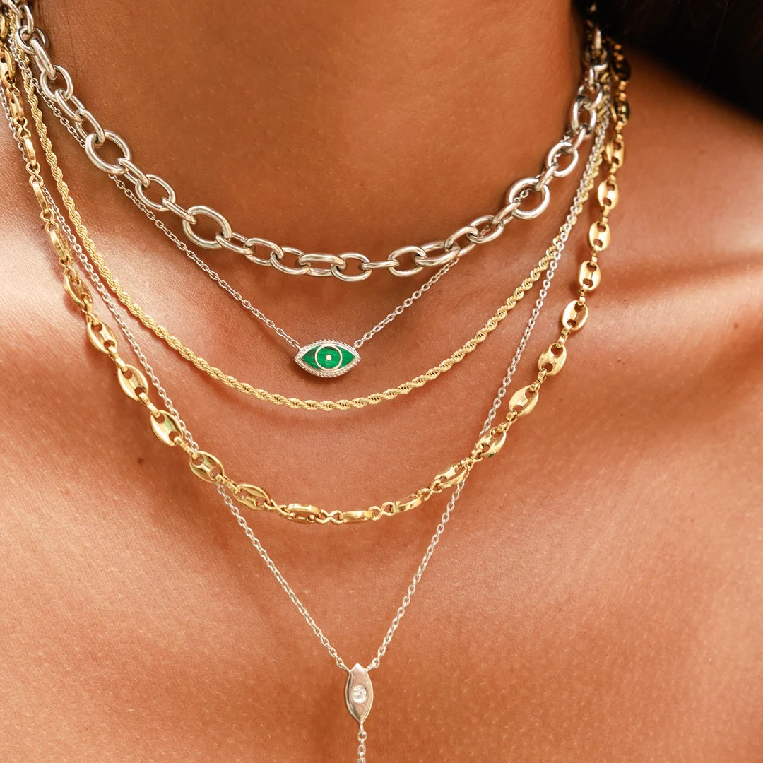 Golden Radiance Mariner-Link Chain Necklace - Image 5
