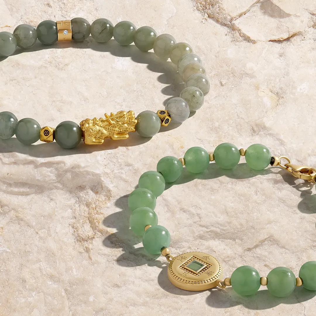Golden Fortune Jade Lucky Coin Bracelet - Image 5