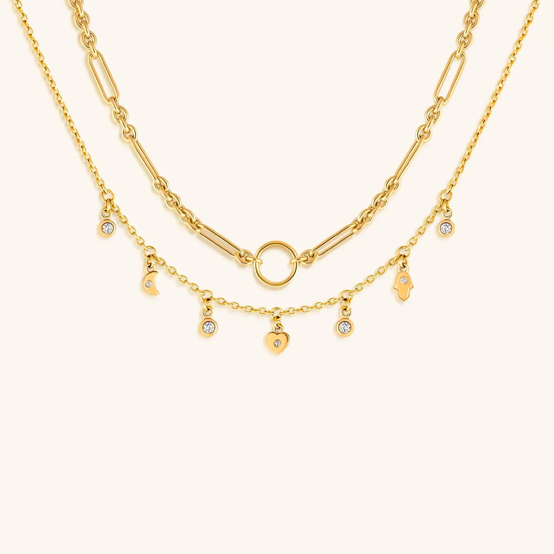 Golden Grace Chain Necklace Set