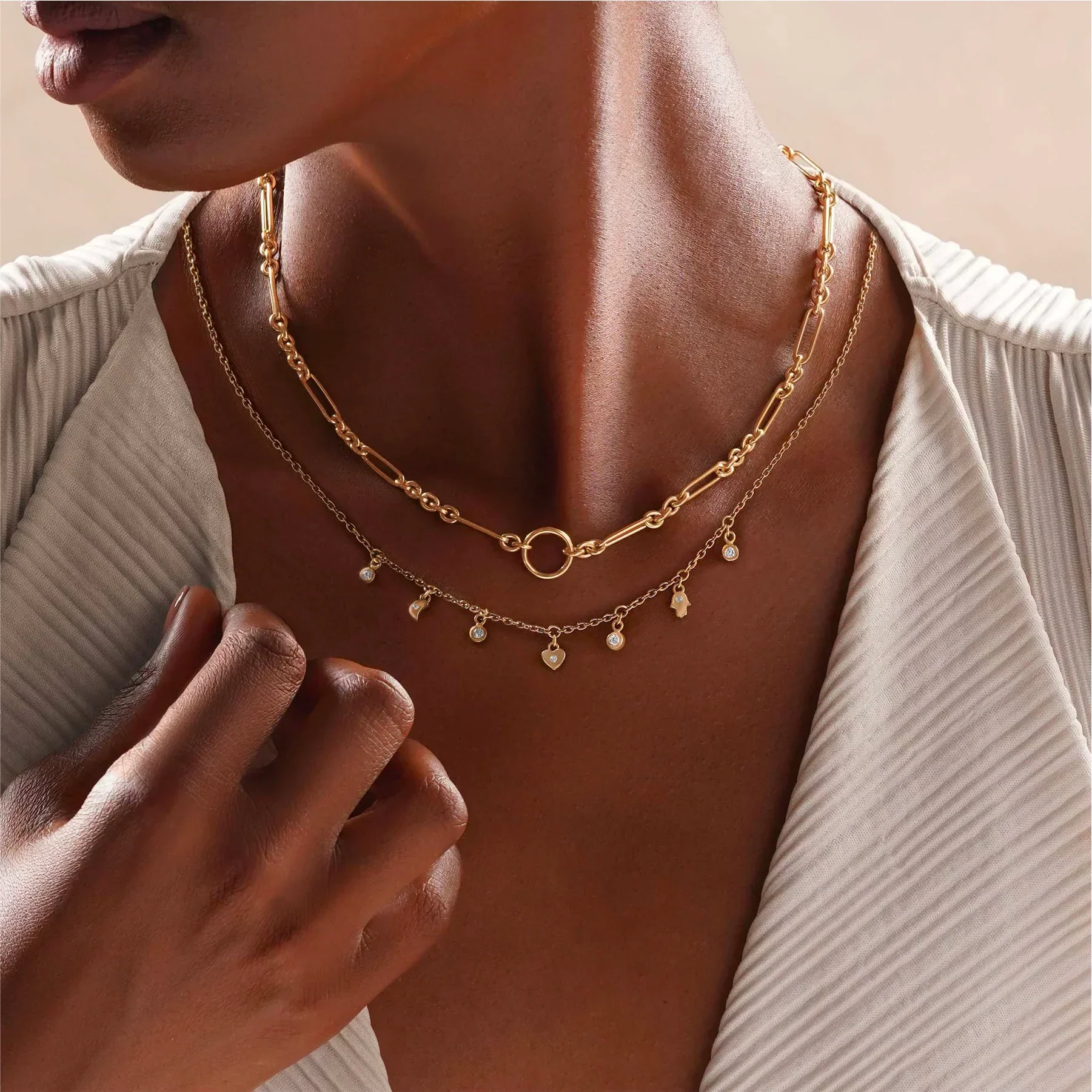 Golden Grace Chain Necklace Set - Image 2