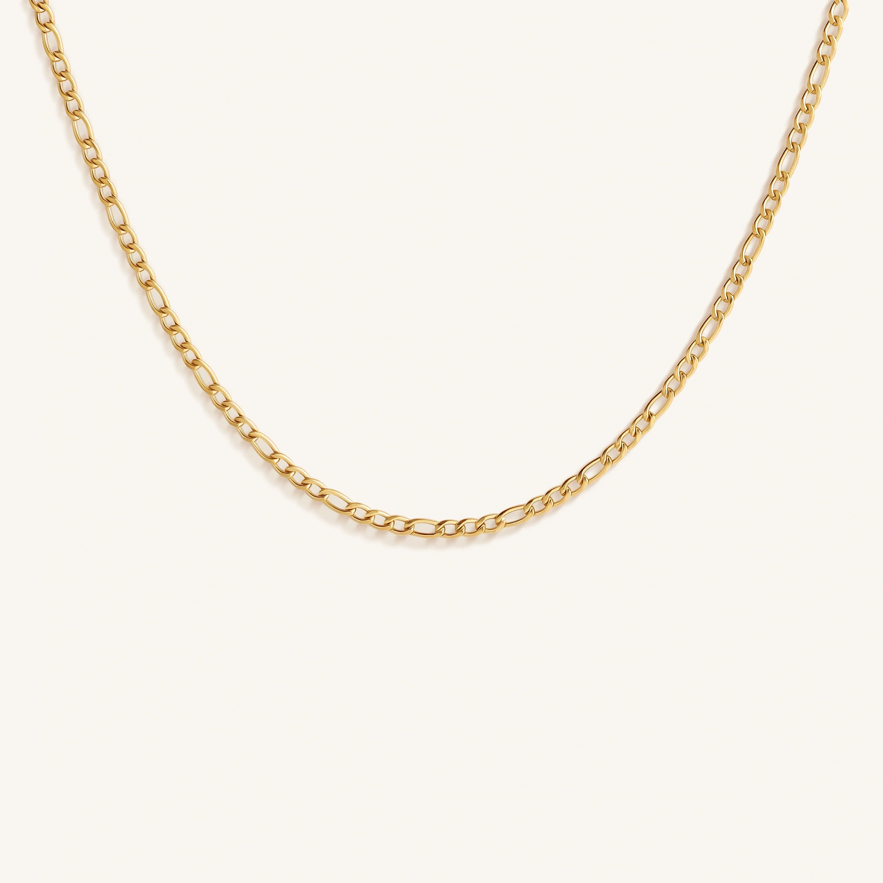 Golden Serenade Figaro Chain Necklace