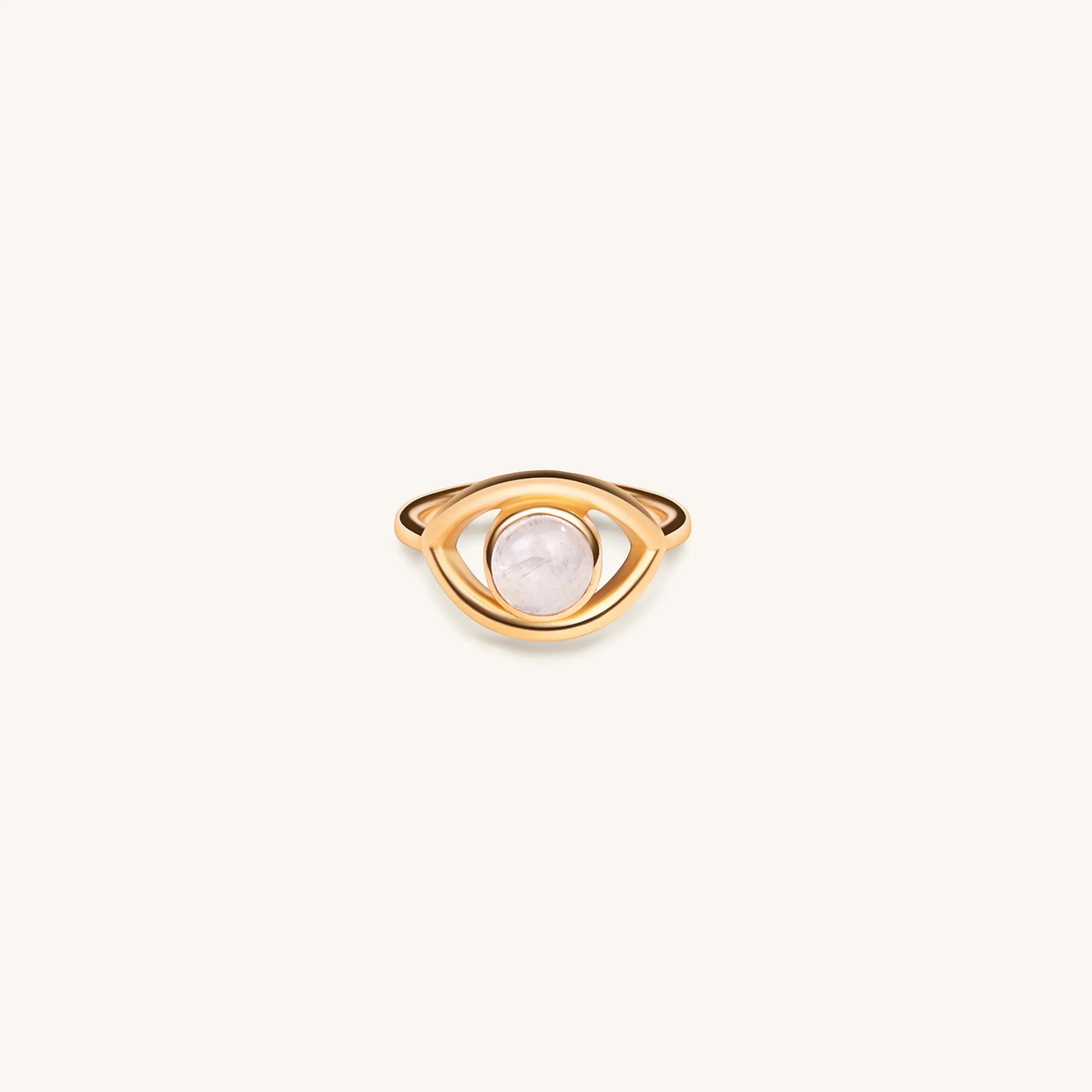 Free Spirit - Gold Evil Eye Moonstone Ring - Image 3