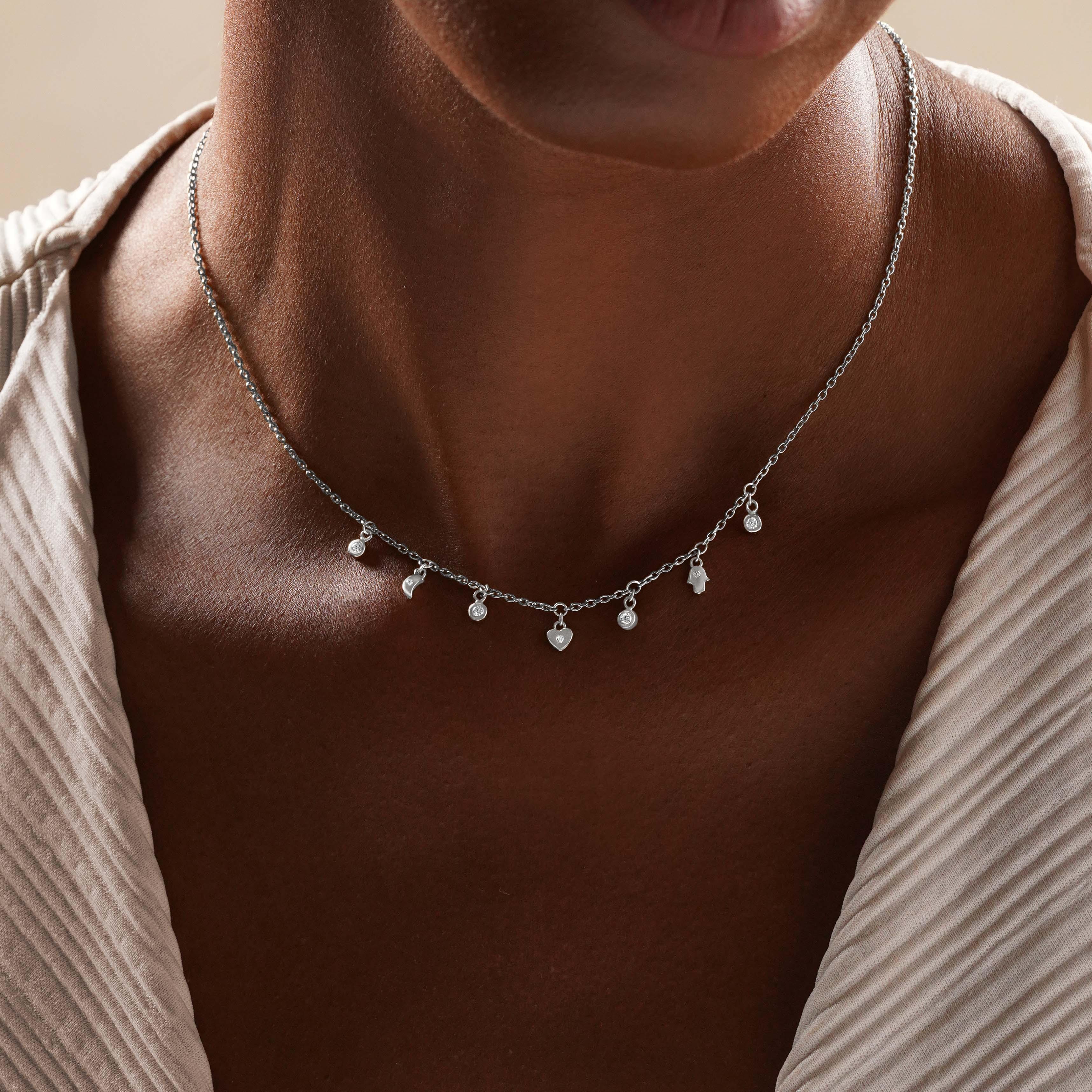 Graceful Abundance Silver Charm Necklace - Image 2