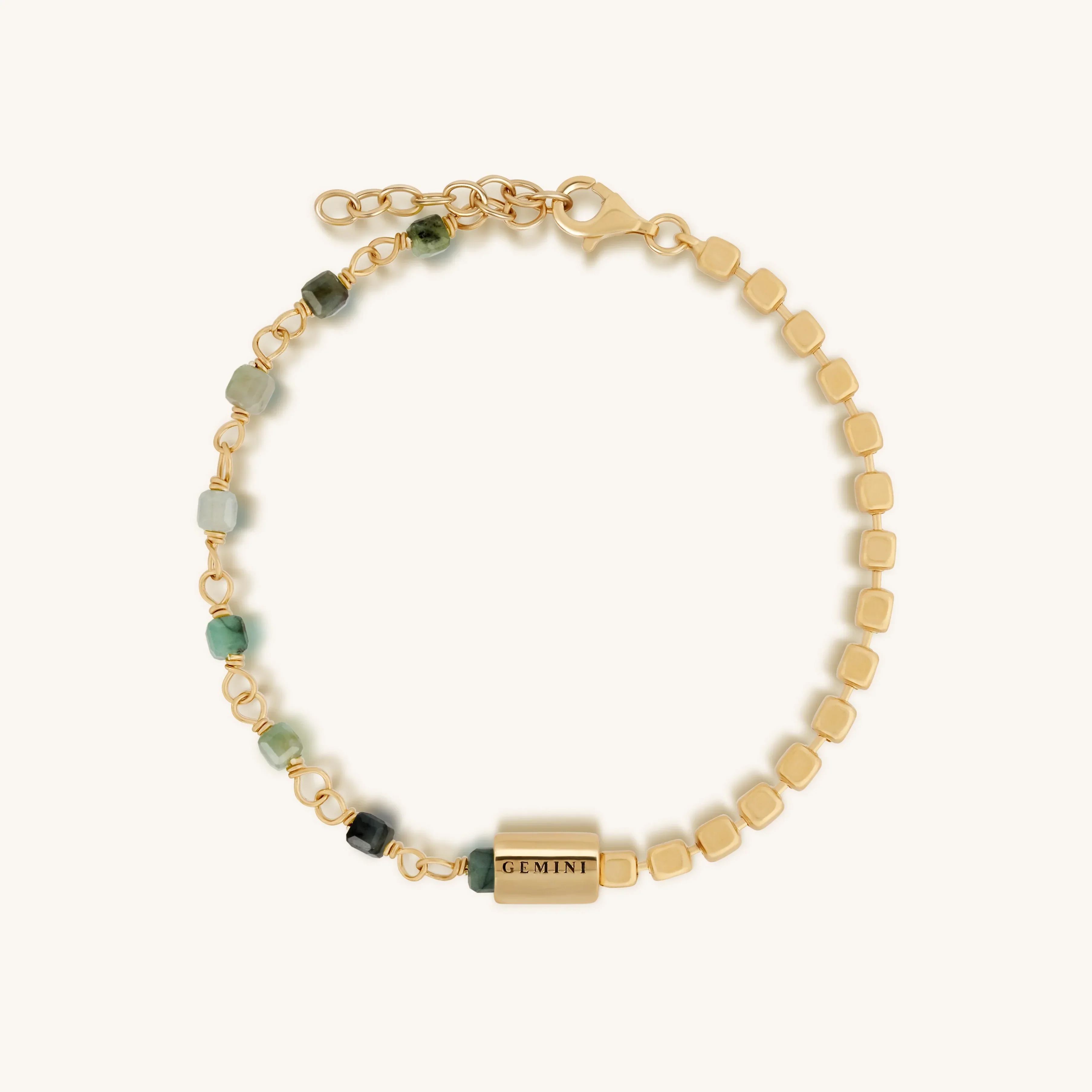 Graceful Intellectual Gemini Emerald Bracelet - Image 3