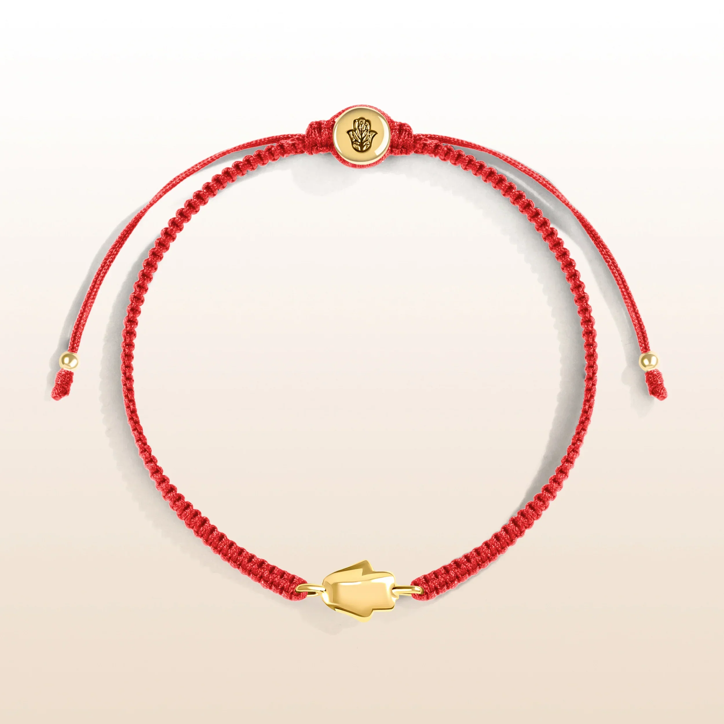 Grateful Soul - Red String Hamsa Charm Bracelet - Image 3