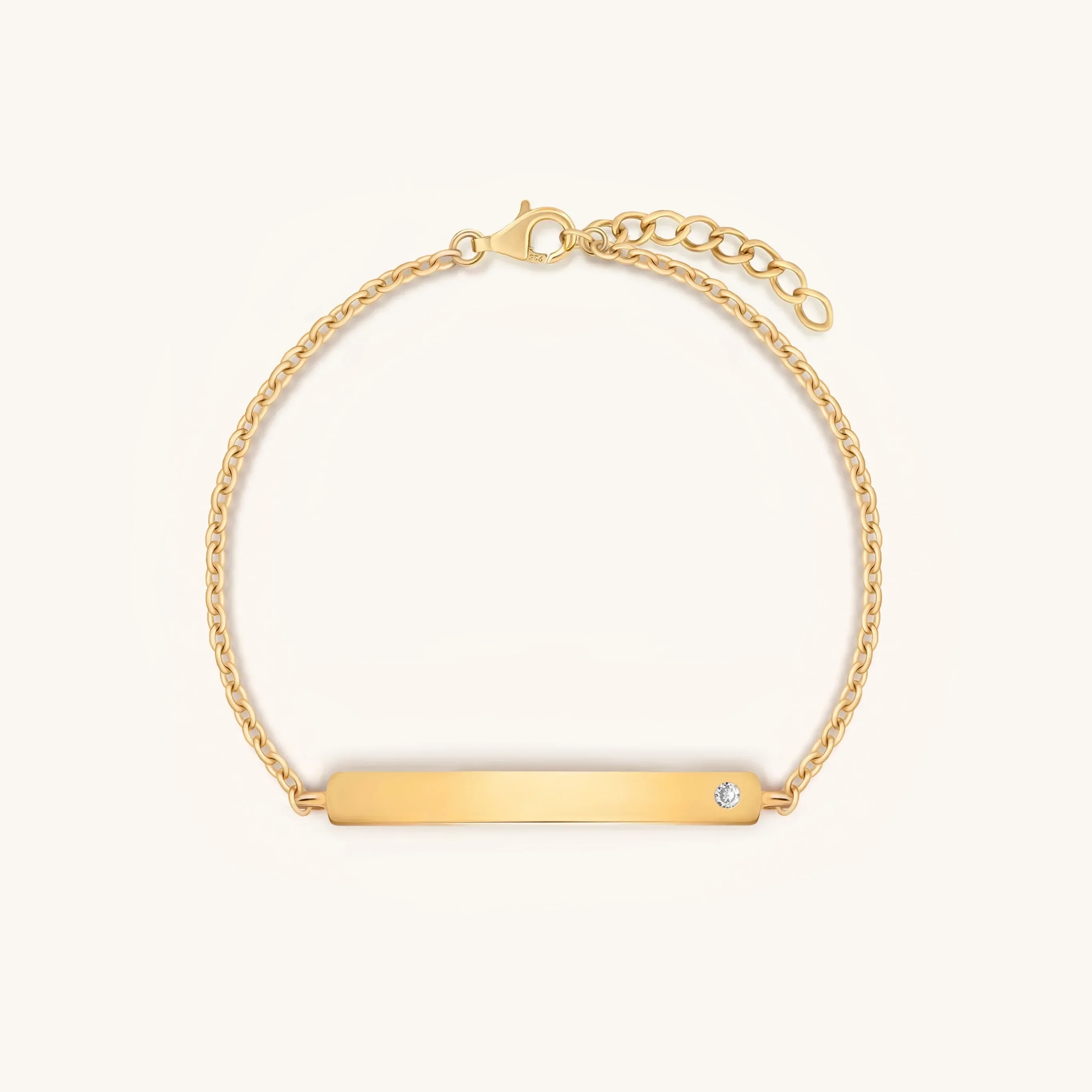 Grateful Spirit Gold Chain Engravable Bracelet