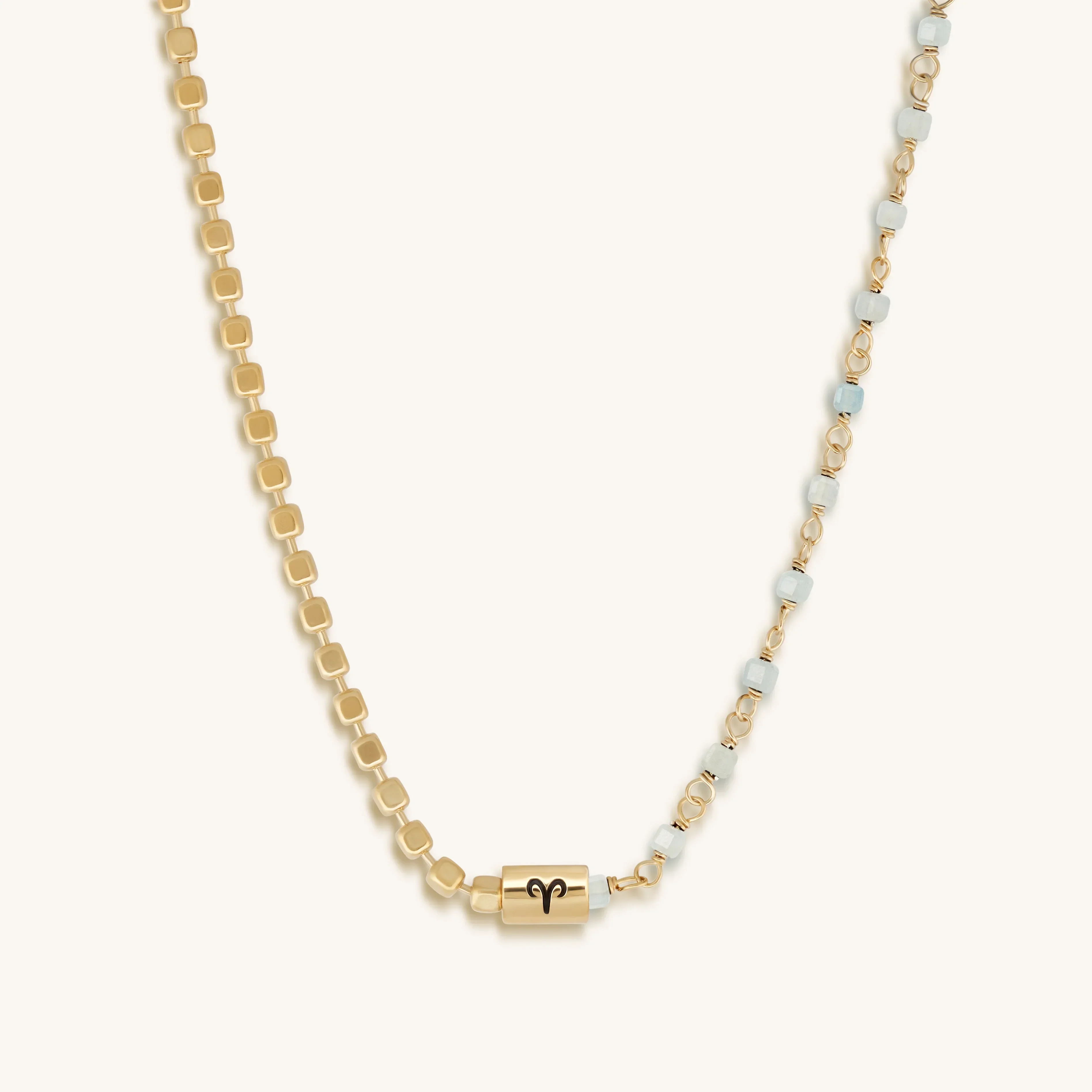Radiant Flame Aries Aquamarine Jewelry Set - Image 3