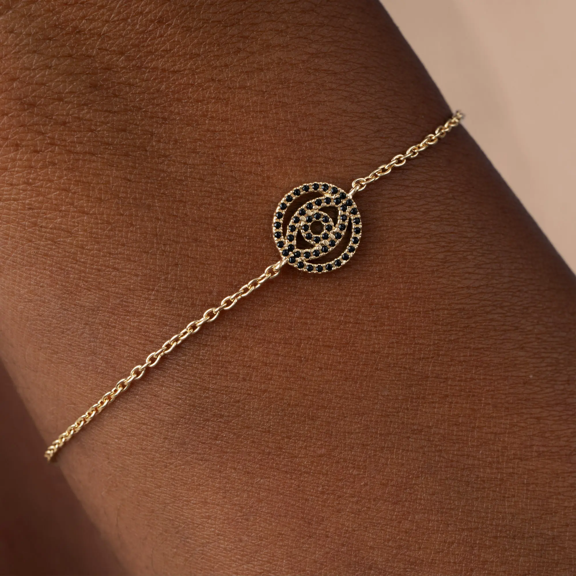 Guardian Gaze Evil Eye Gold Bracelet - Image 2
