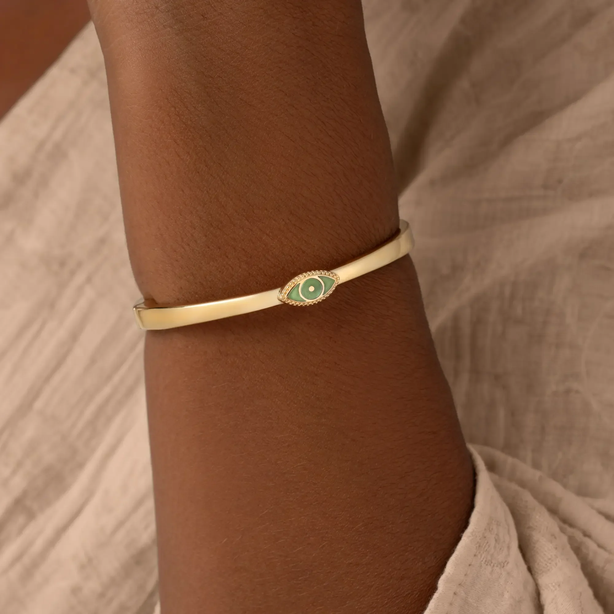 Guardian Glow Jade Evil Eye Bangle - Image 5