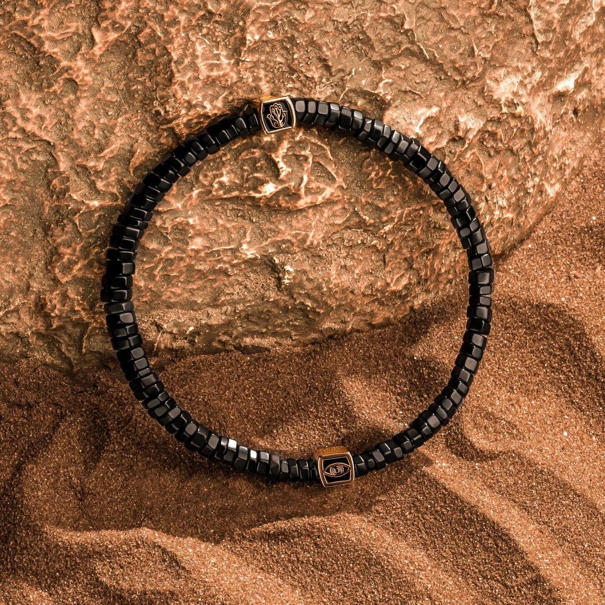 Guarding Consciousness - Onyx Heishi Bracelet