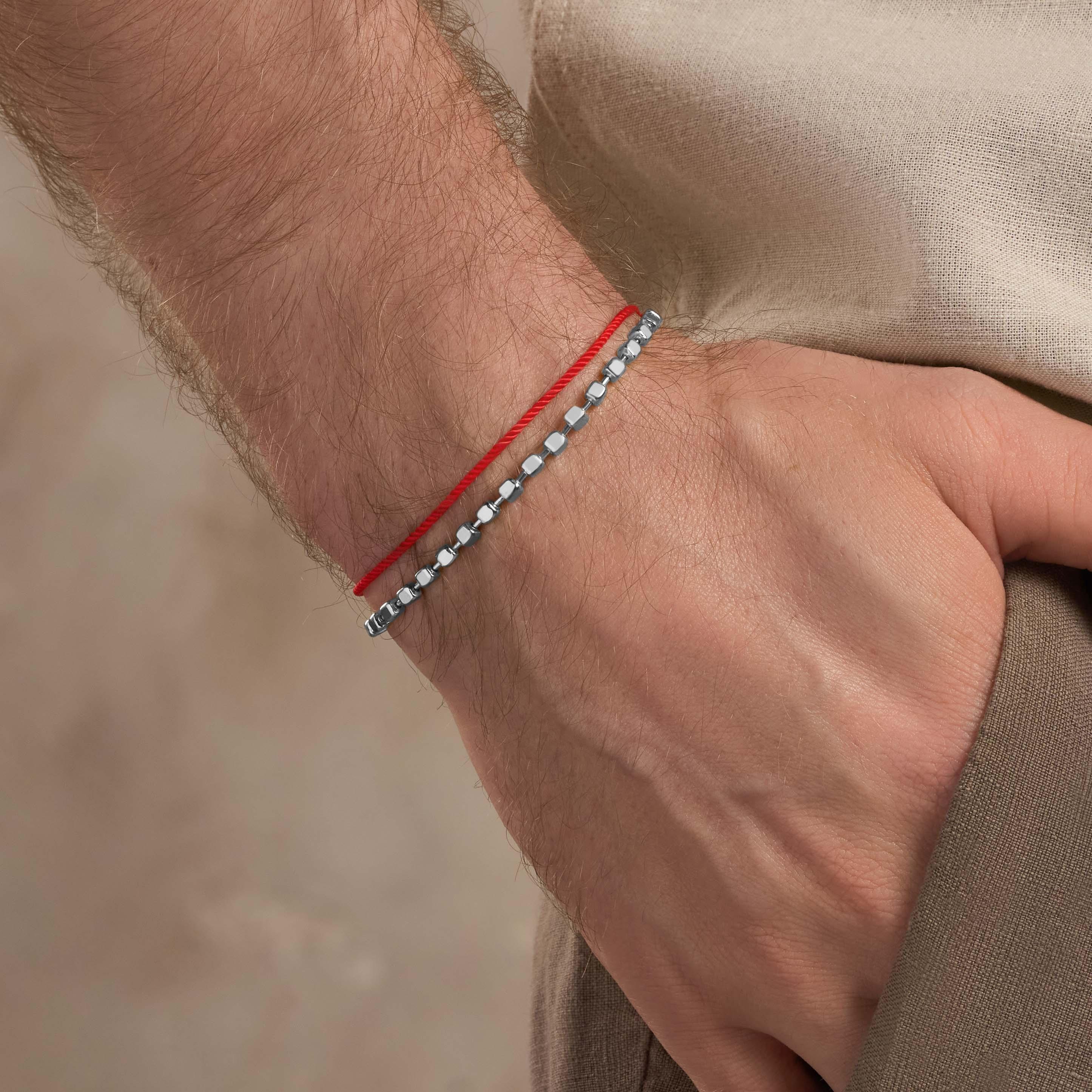 Guided by Truth Silver Hamsa Red String Bracelet - Image 2
