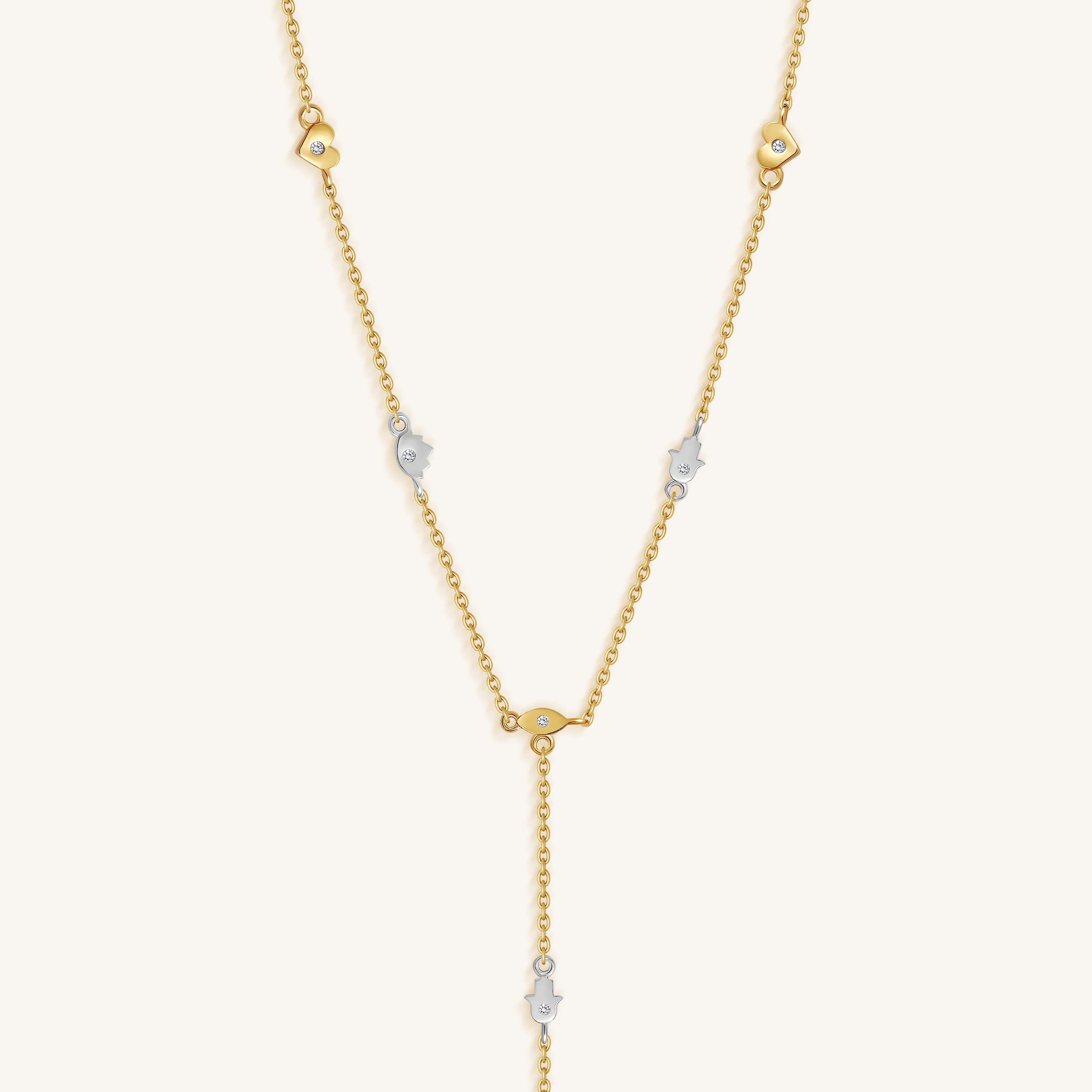 Guided Path Multi-Charm Lariat Necklace - Image 4