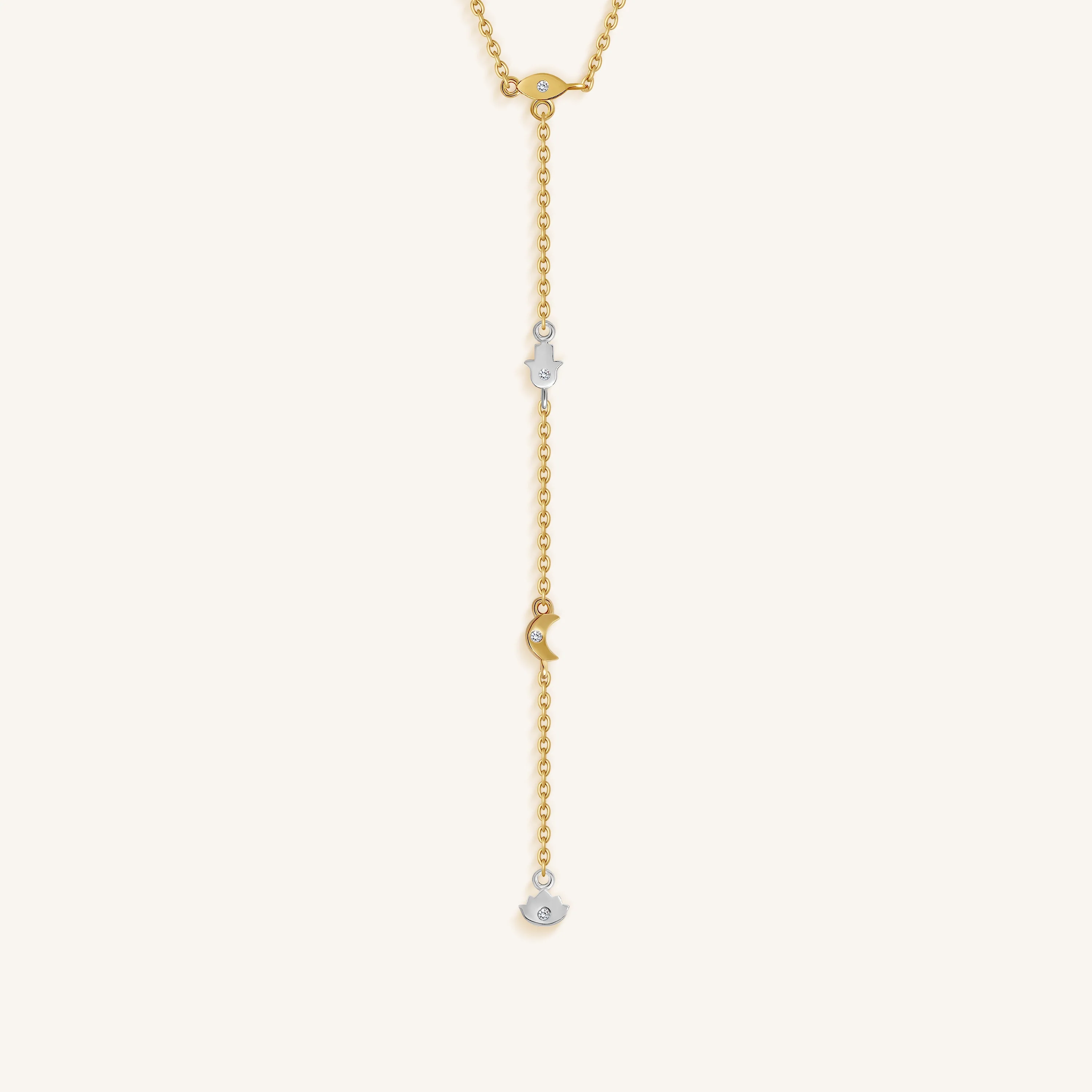 Guided Path Multi-Charm Lariat Necklace - Image 6