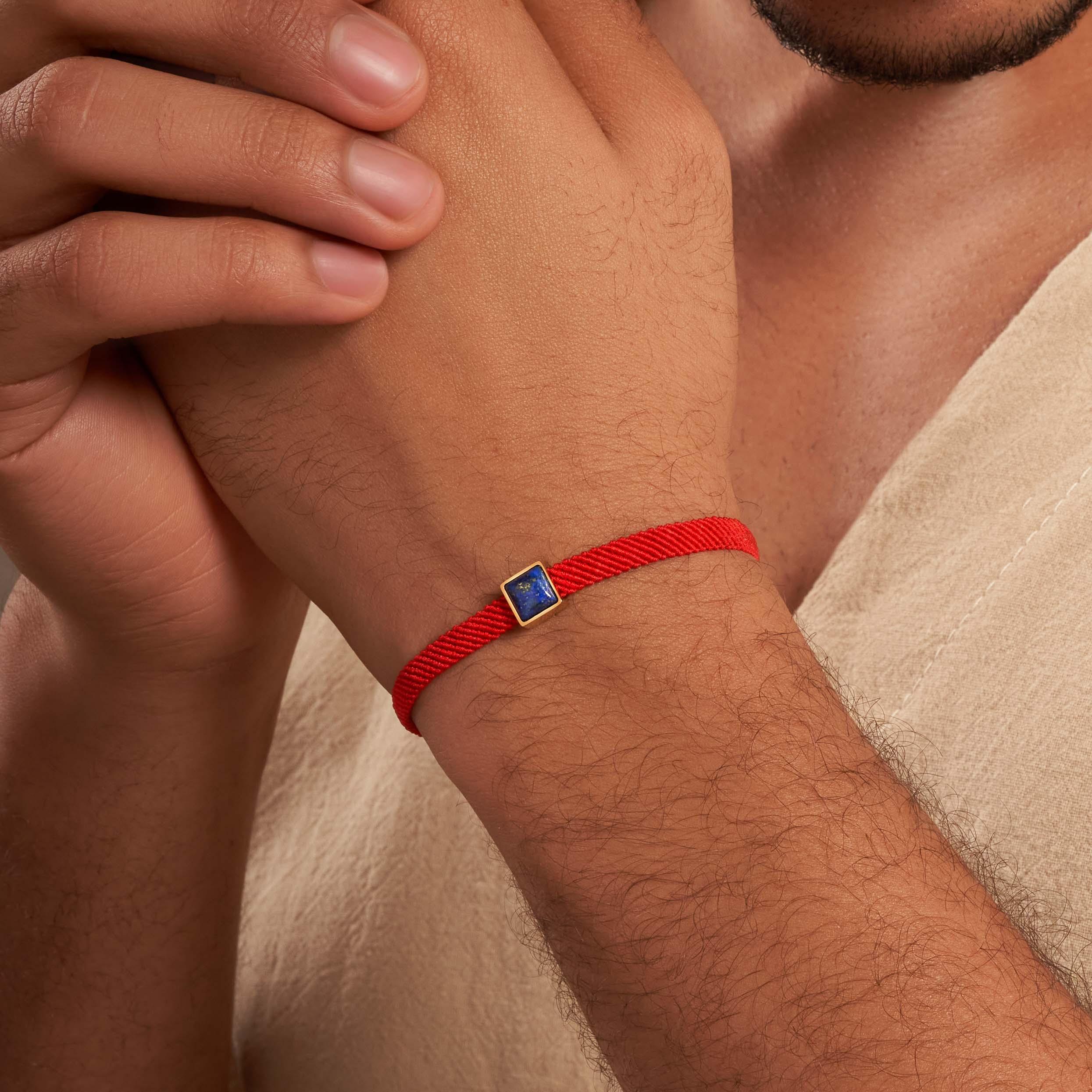 Harmonious Divination - Lapis Lazuli Red String Bracelet - Image 4