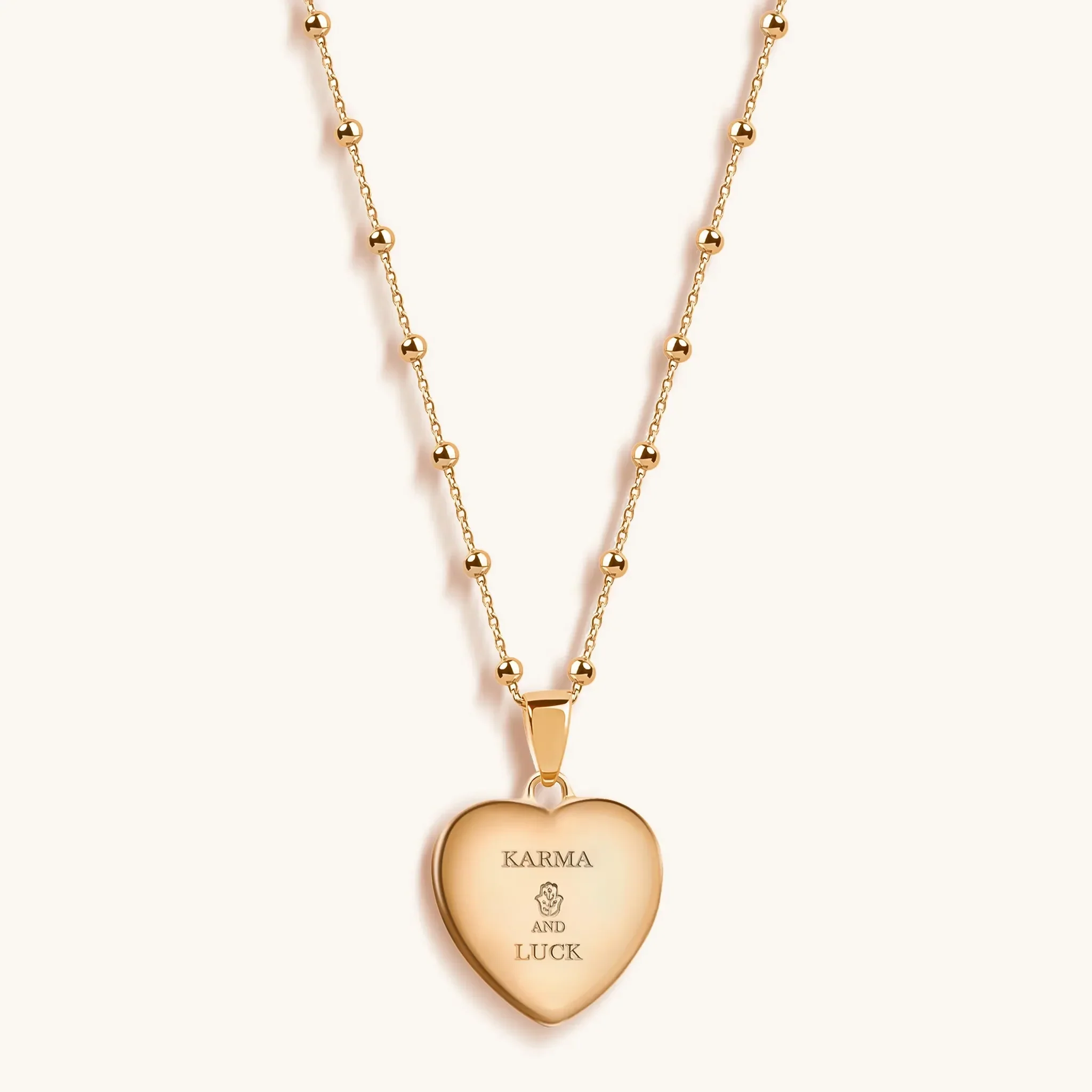 Harmonious Emotions Mother Of Pearl Heart Evil Eye Necklace - Image 4