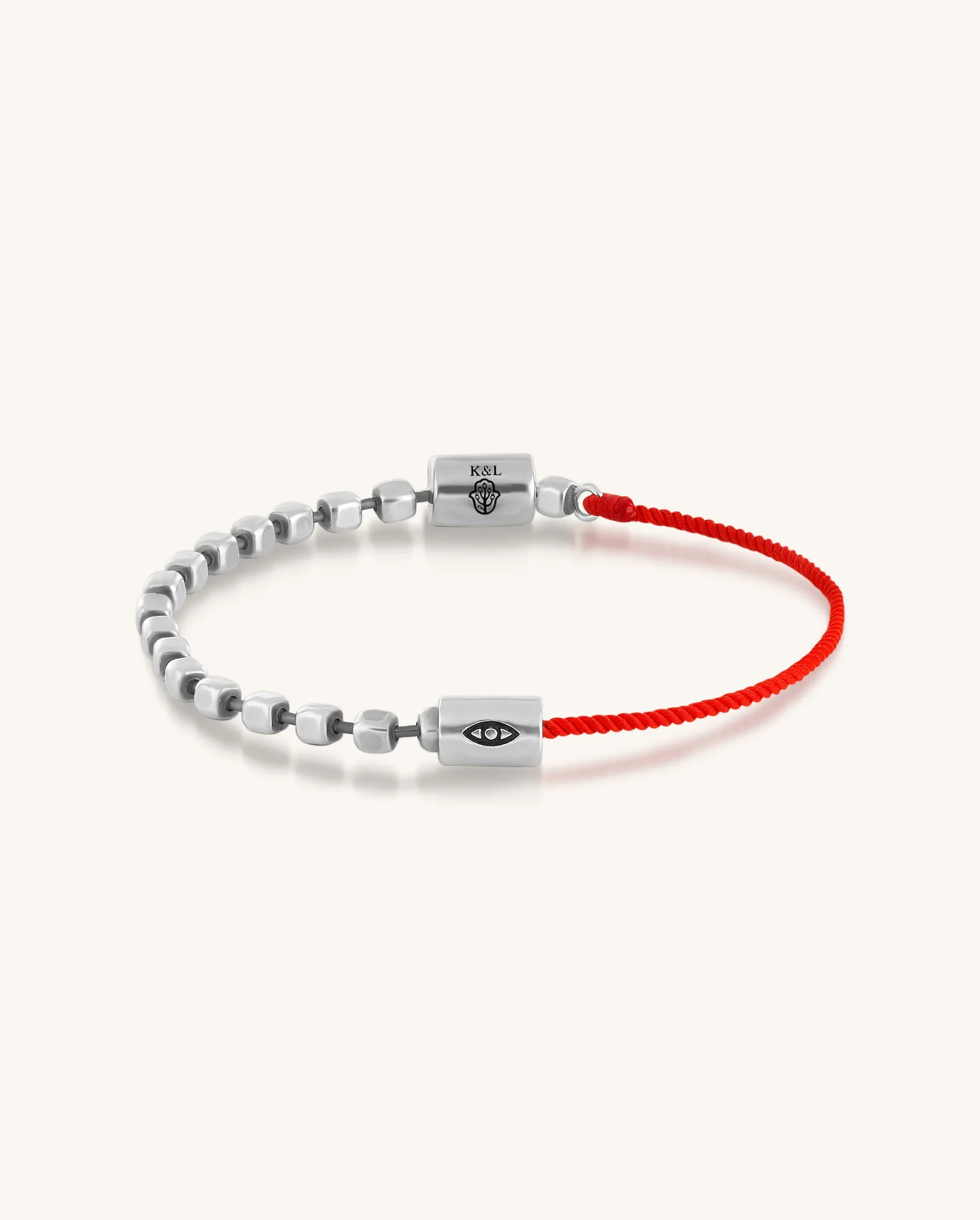 Harmonious Frequency Women's Silver Red String Evil Eye Bracelet