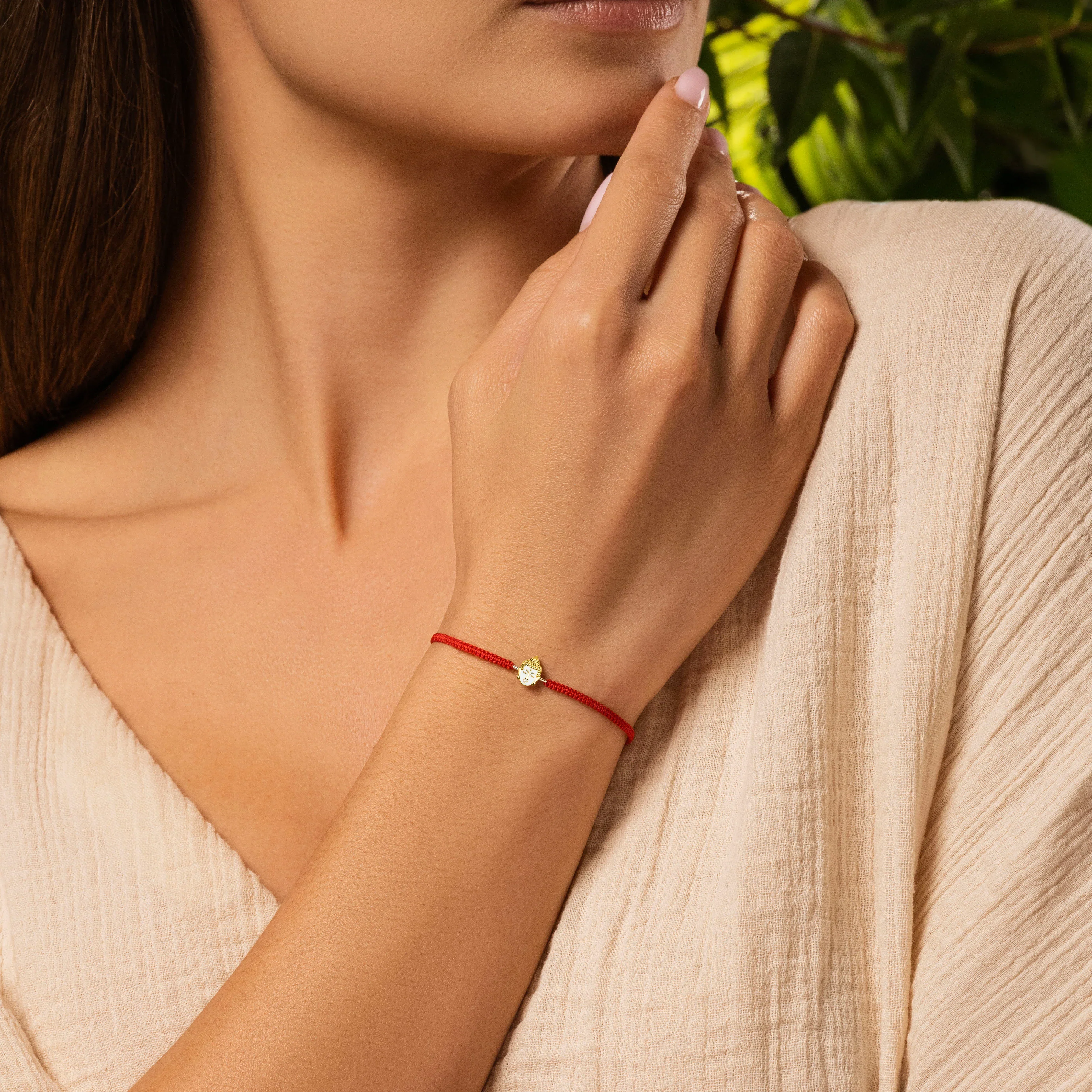 Harmonious Serenity - Thai Buddha Red String Bracelet - Image 2