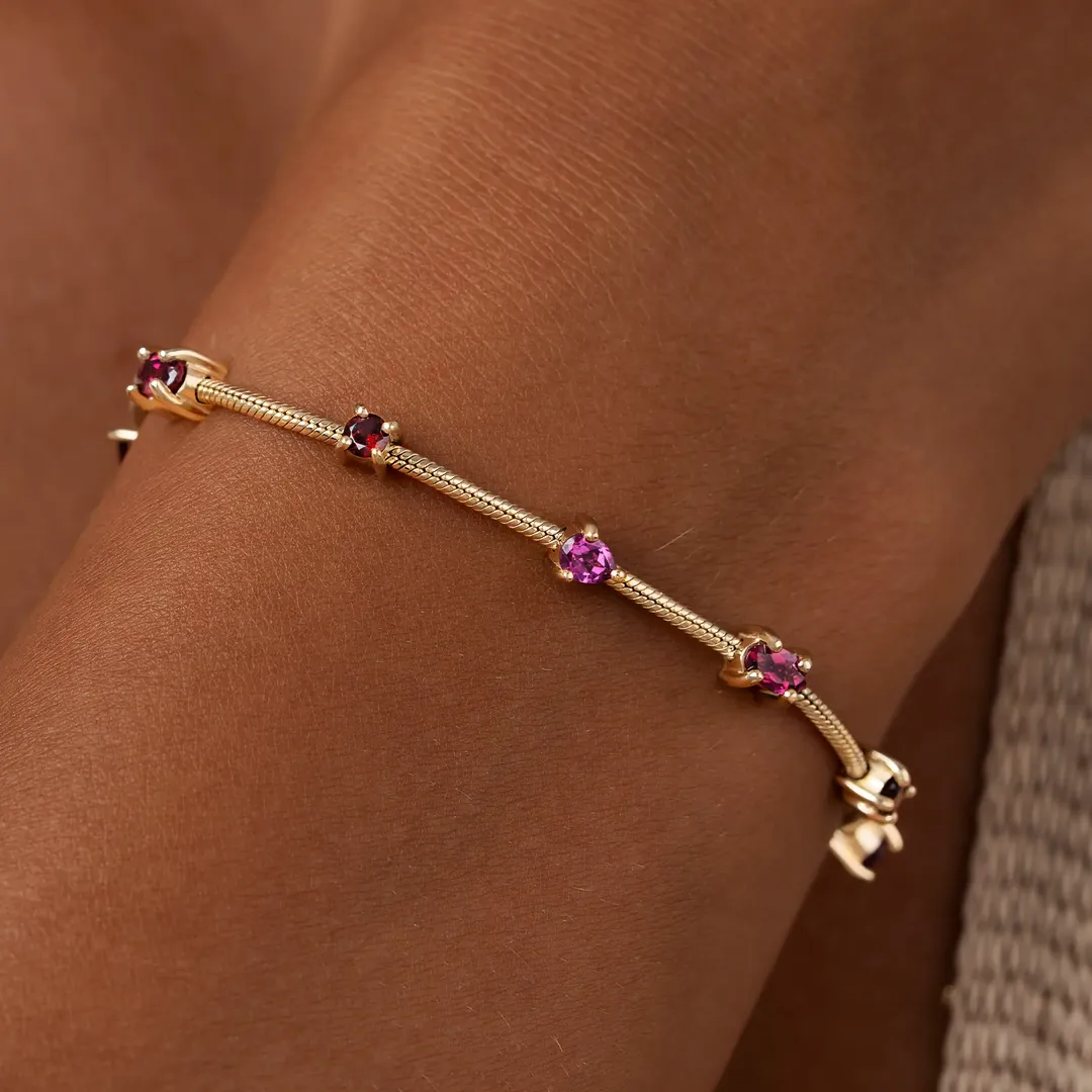 Harmonized Glow Bolo Gold Bracelet - Image 2