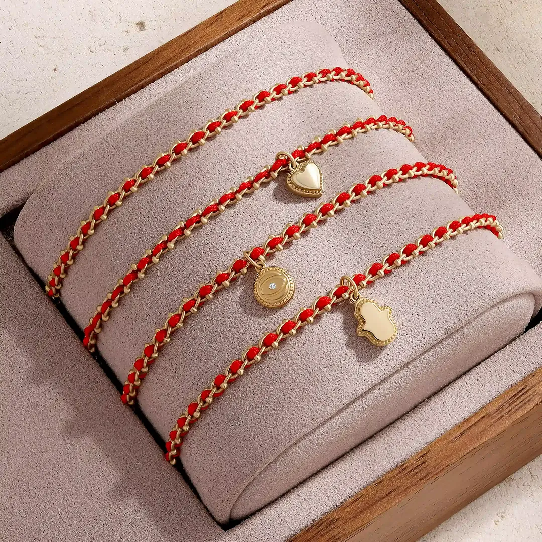 Harmony Bound Red String Bracelet - Image 3